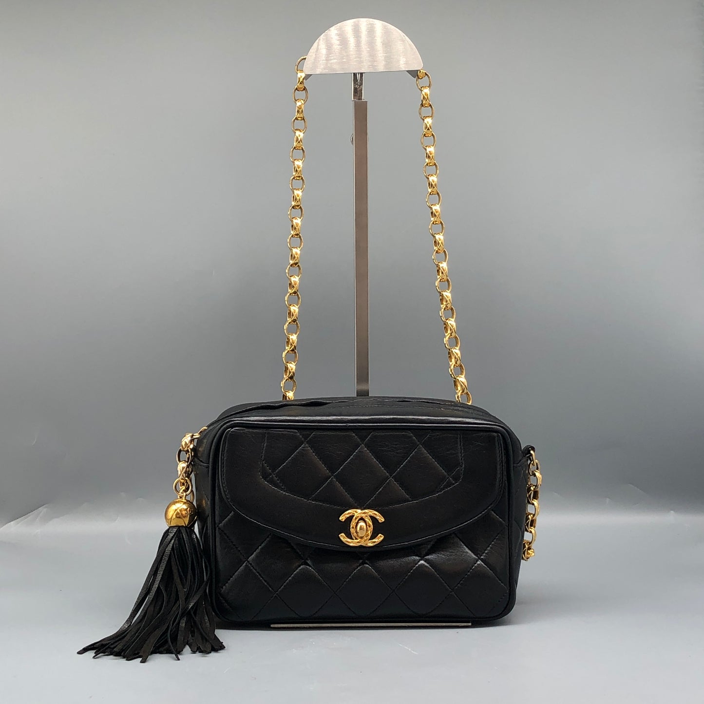 Chanel Black Quilted Leather Camera Bag