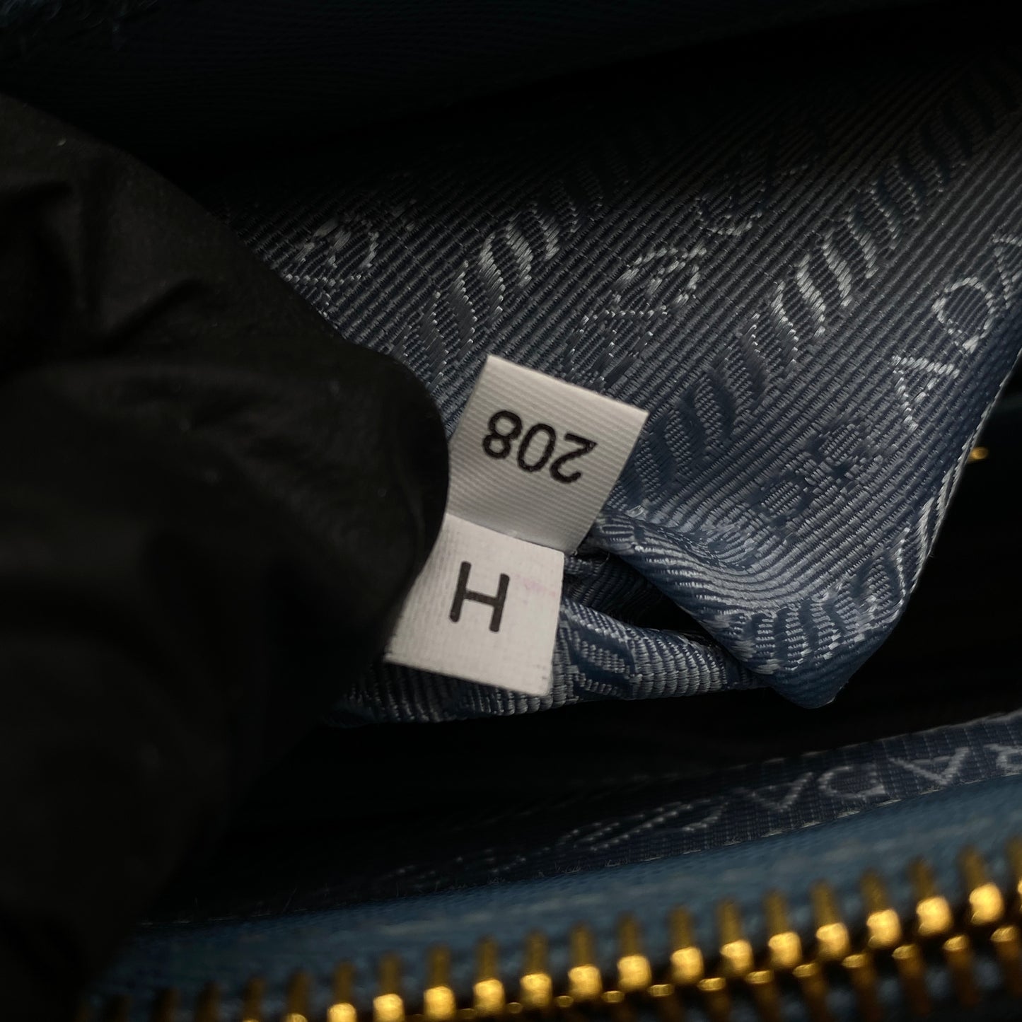 Prada Medium Blue Saffiano Galleria Handbag