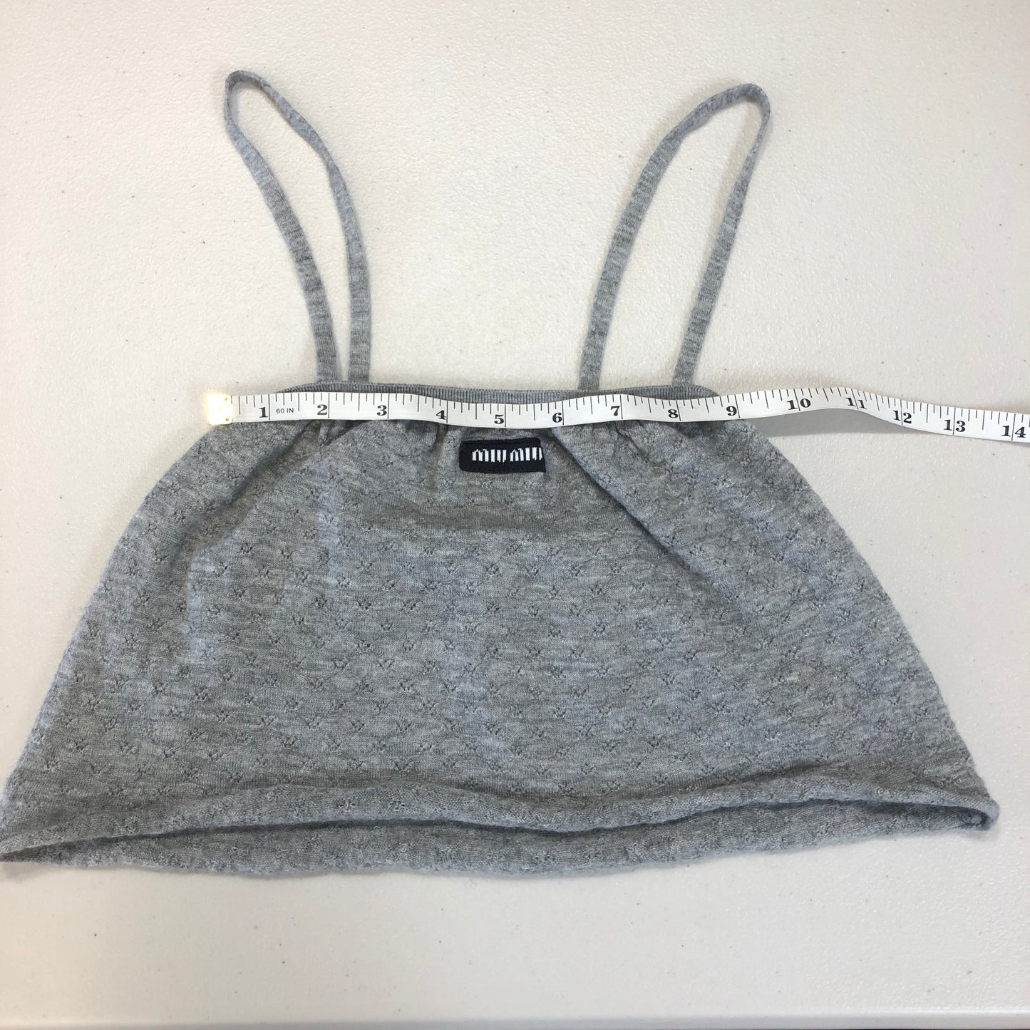Miu Miu Grey Cotton Camisole & Midi Skirt Set Size XS