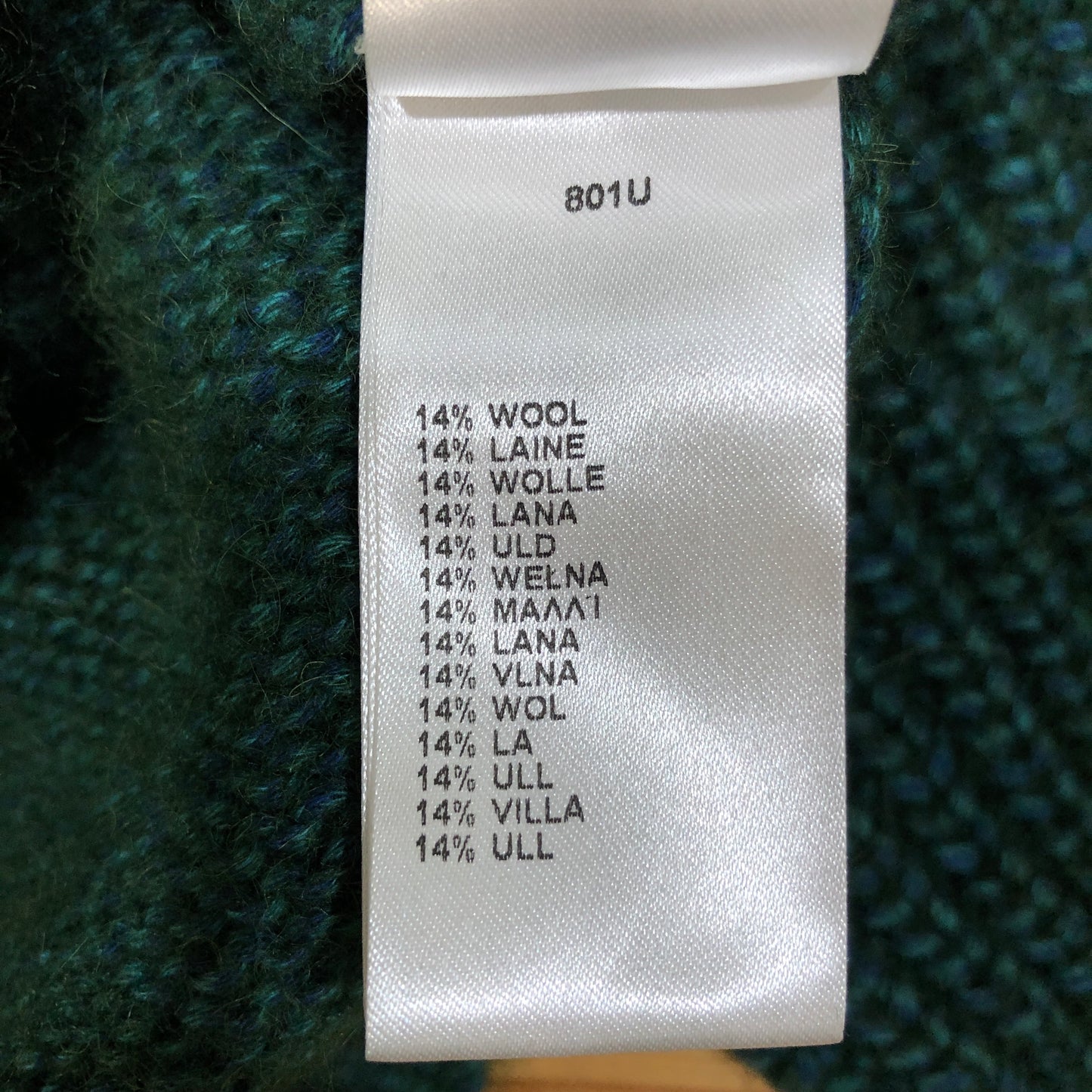 Paul Smith Dark Green Crew Neck Knit Sweater Size S