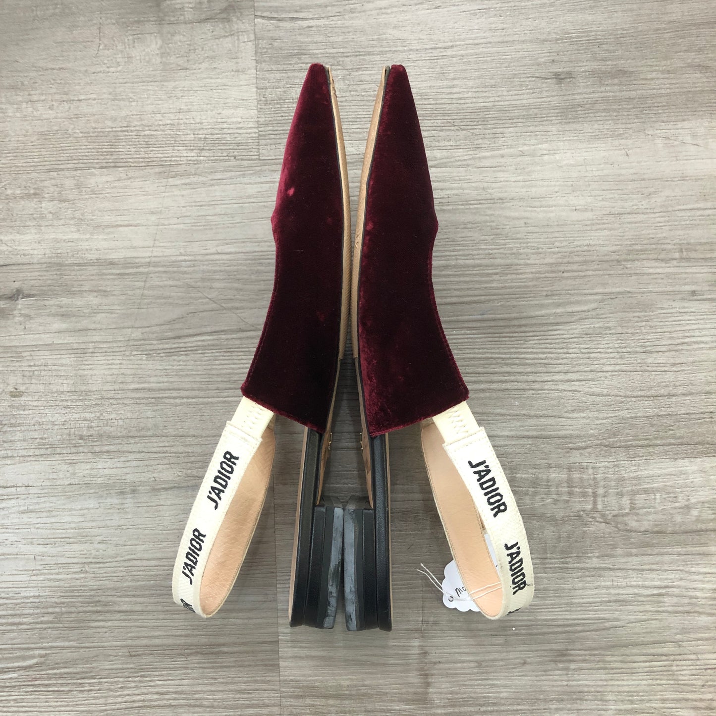 Christian Dior Women's J'Adior Velvet Slingback Pumps Size 39 Burgundy