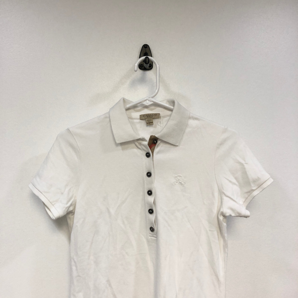 Burberry White Polo Shirt Size S