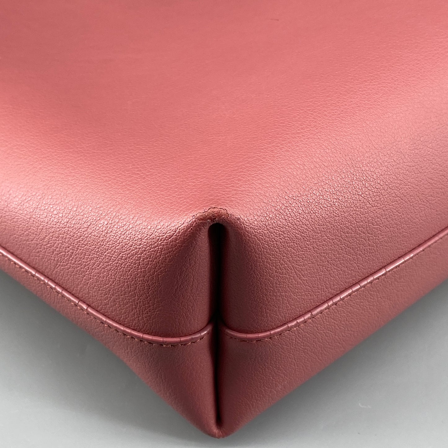 Saint Laurent Pink Calfskin Leather Shopping Tote Bag