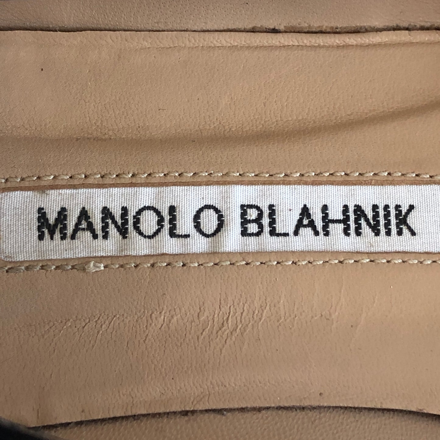 Manolo Blahnik Black Crystal Buckle Flat Shoes size 36