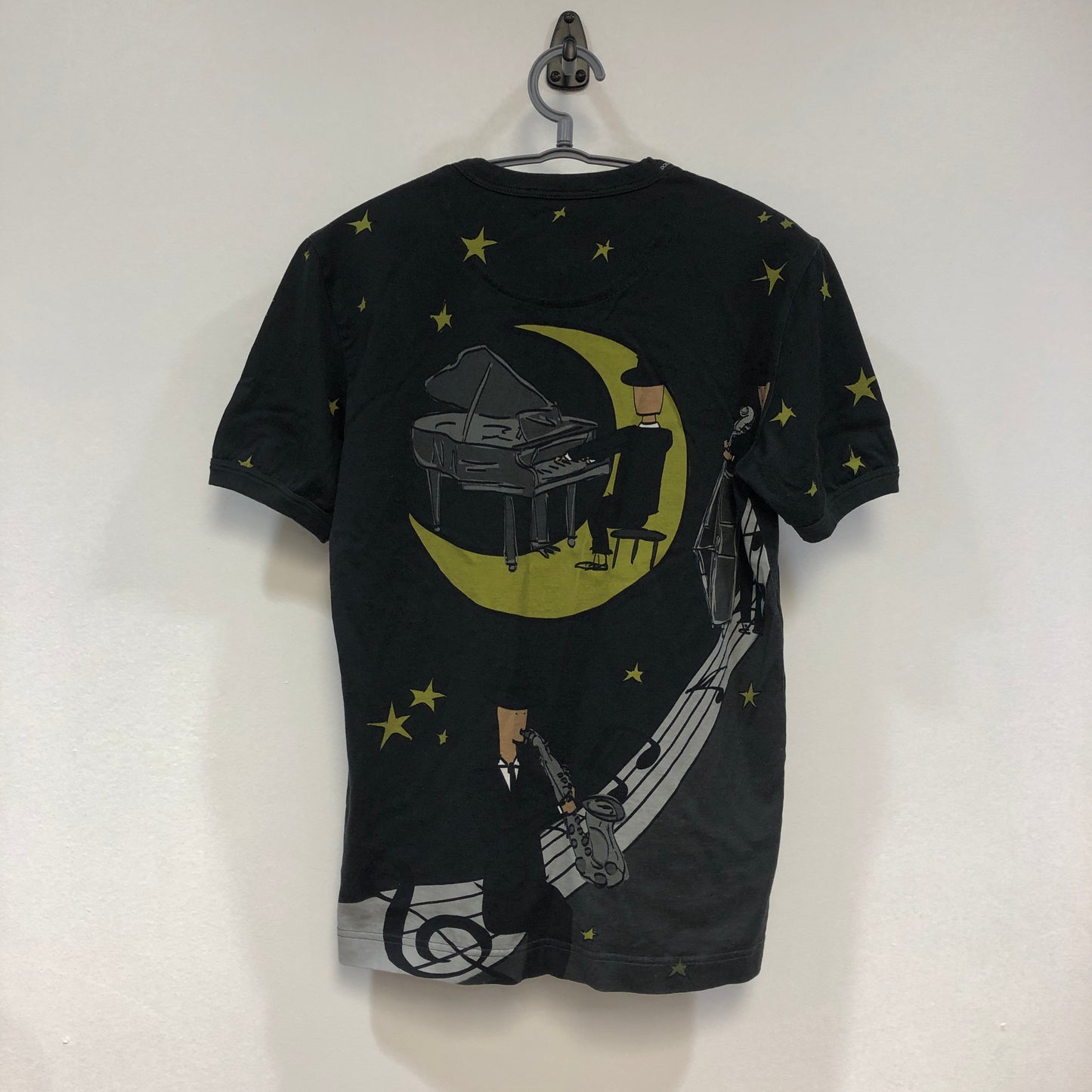 Dolce & Gabbana Black Piano Graphic T-Shirt Size 46