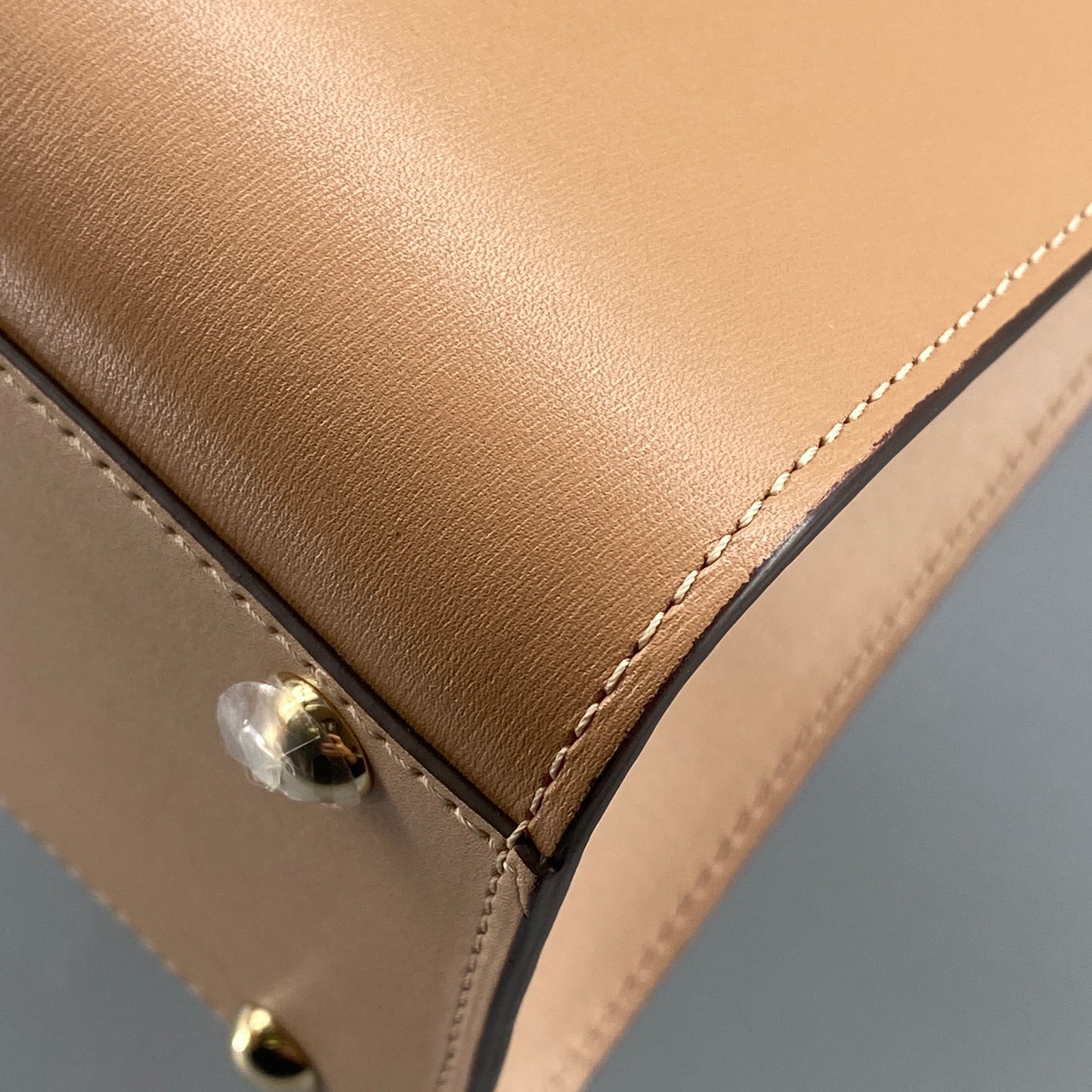 Delvaux Brilliant Nude Smooth Leather Top Handle Bag