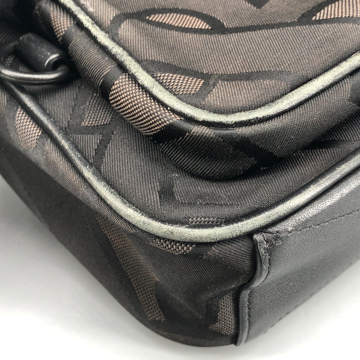Burberry TB Monogram Canvas Crossbody Camera Bag Black