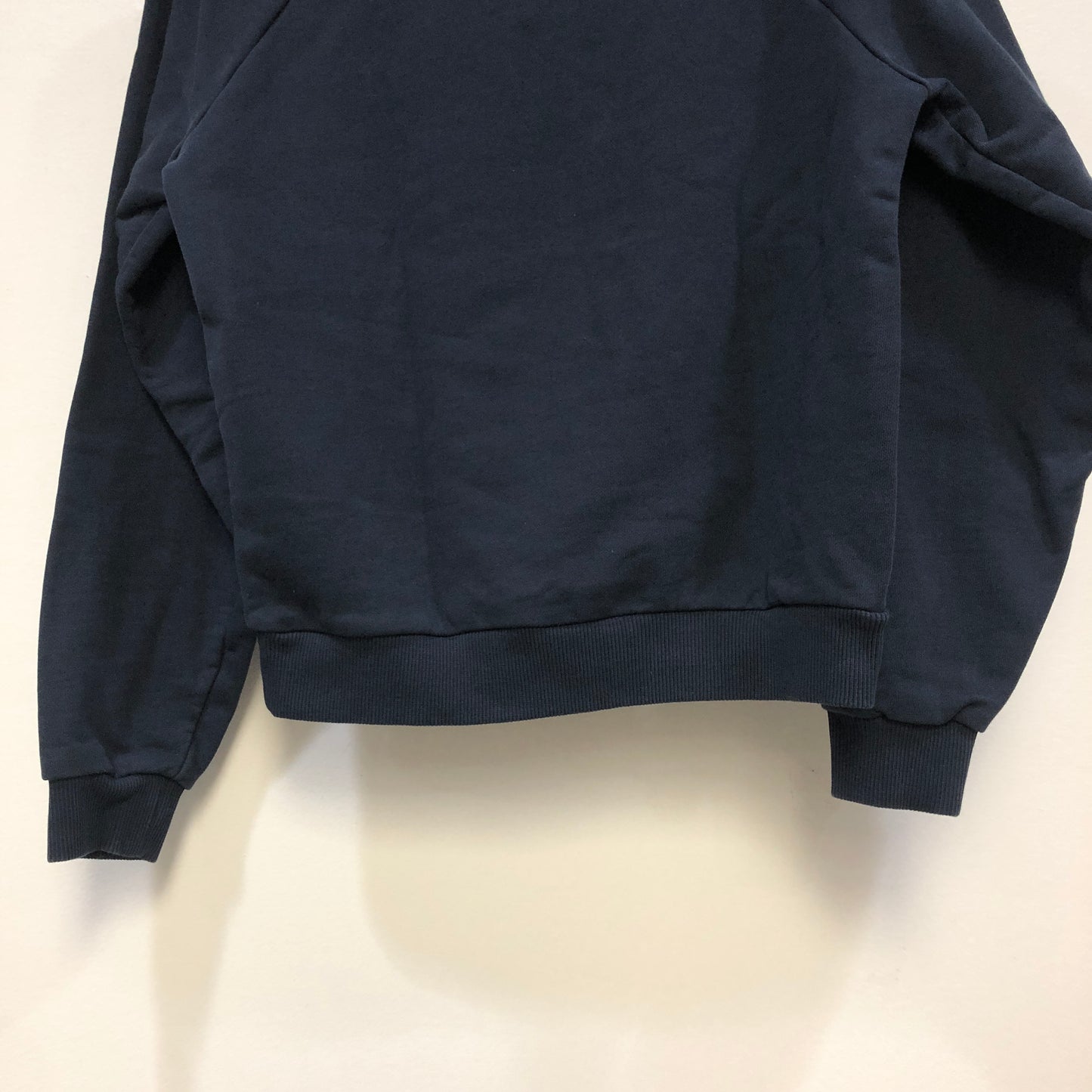 Balmain Navy Blue Logo Print Crew Neck Sweatshirt Size XXS