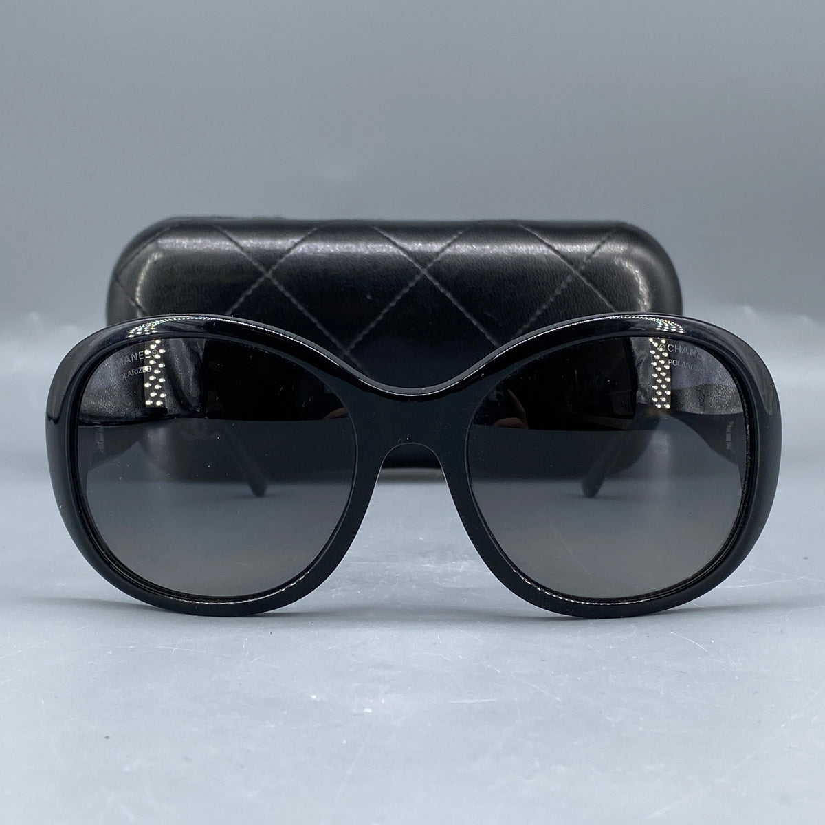 Chanel Oval Sunglasses Black