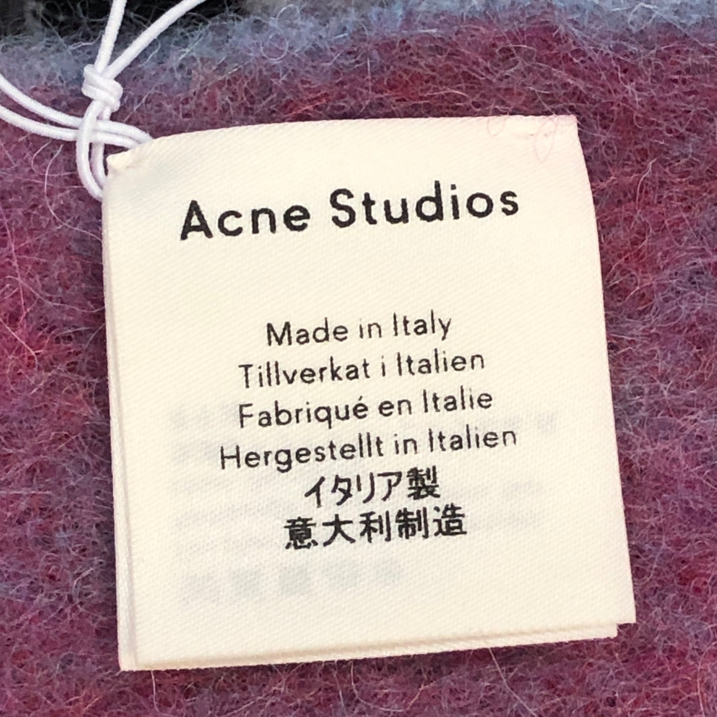 Acne Studios Multi‑Color Check Fringe Scarf 218*28cm