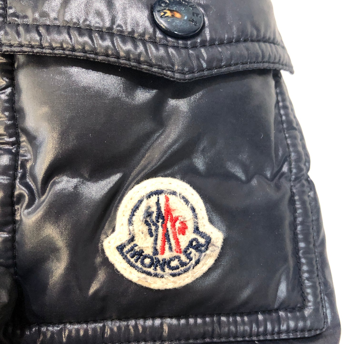 Moncler Kids Detachable Hood Down Jacket 6Y / 116cm Navy Blue