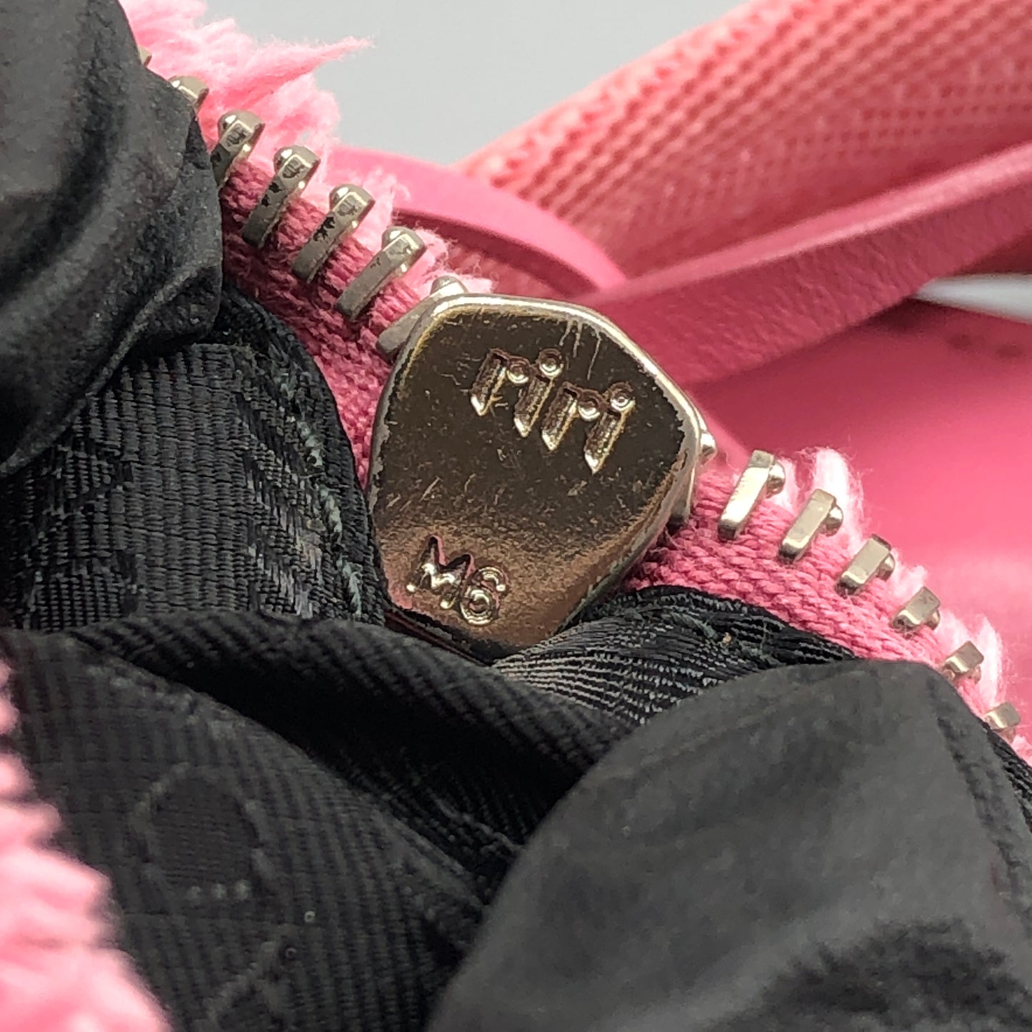 Prada Pink Fuzzy Fleece Re-Edition 2005 Shoulder Bag