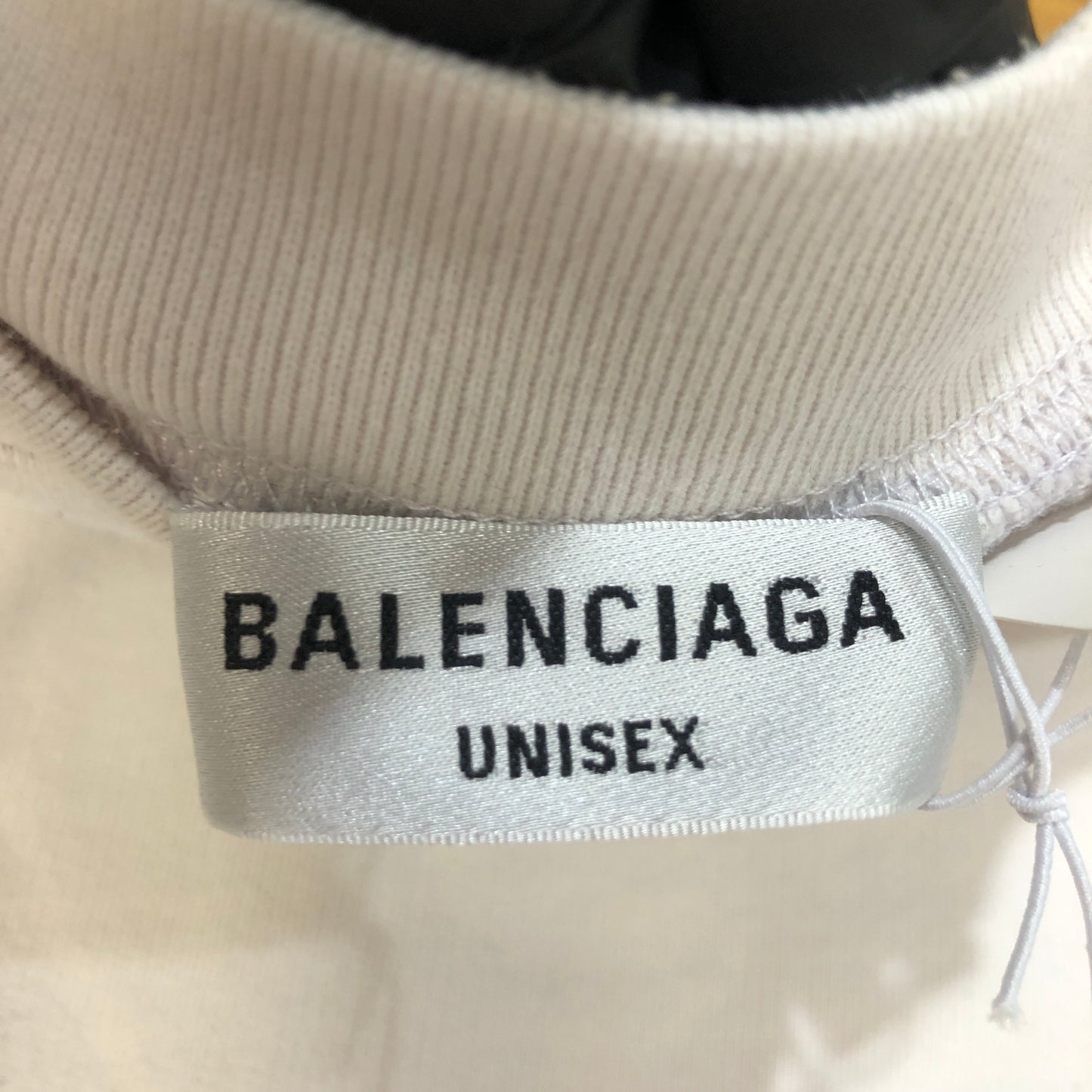 Balenciaga Logo Print Crew Neck Sweatshirt Size 2 White P2P 28 Inches