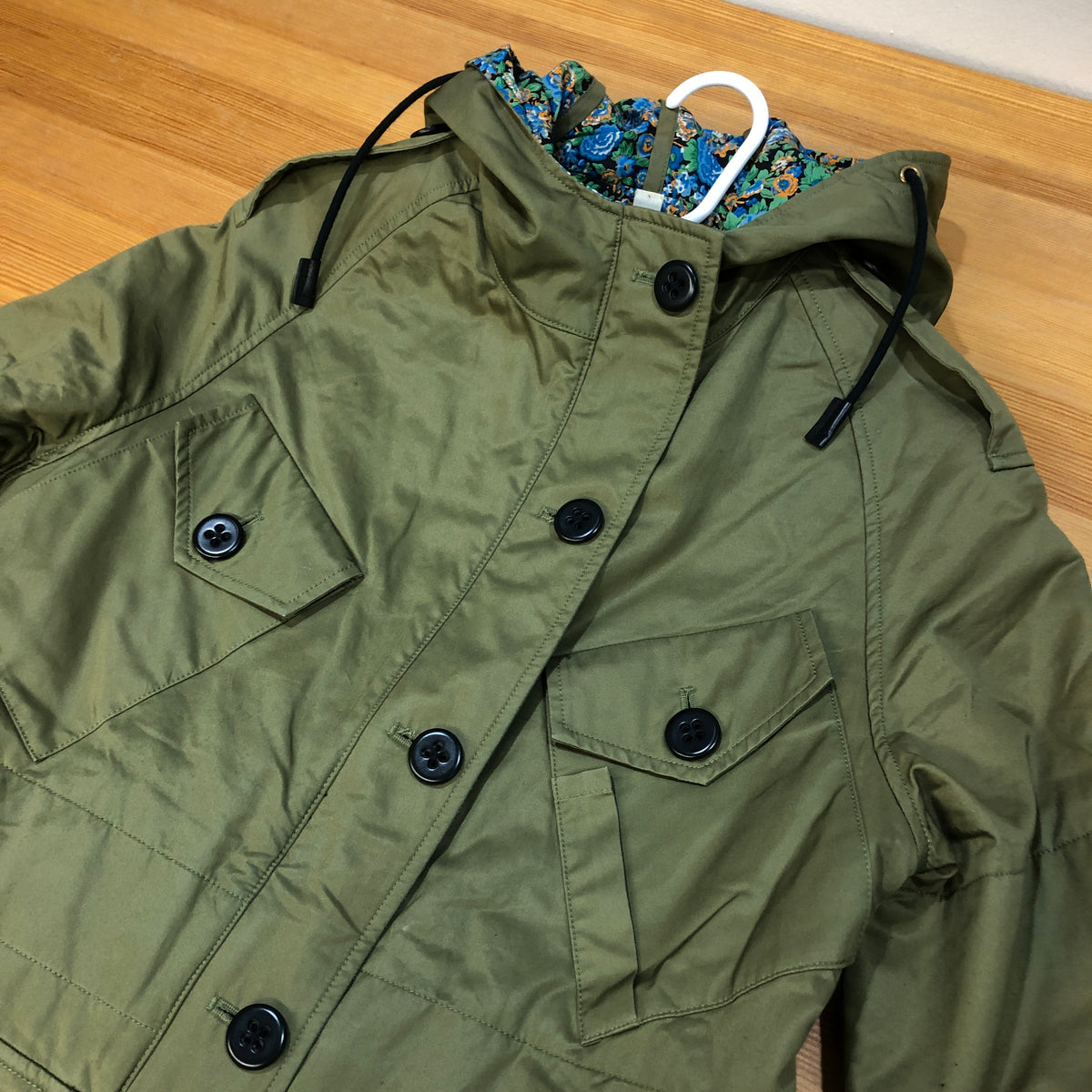 Coach Oliver Green Hooded Parka Jacket Size XS