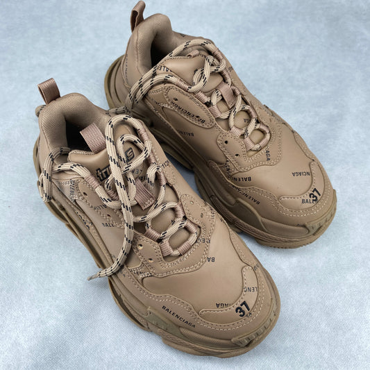 Balenciaga Brown Triple S Sneakers Size 37
