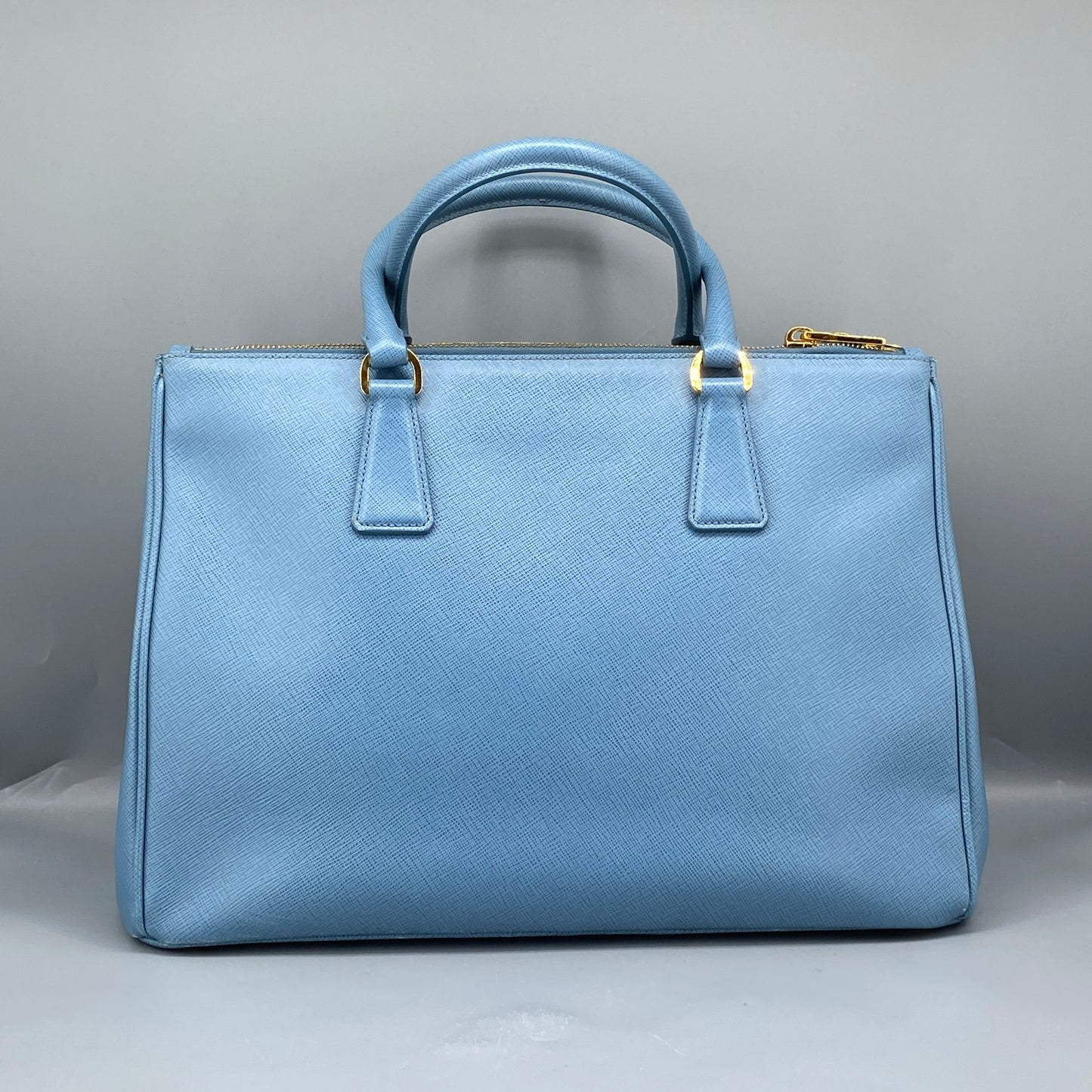 Prada Medium Blue Saffiano Galleria Handbag