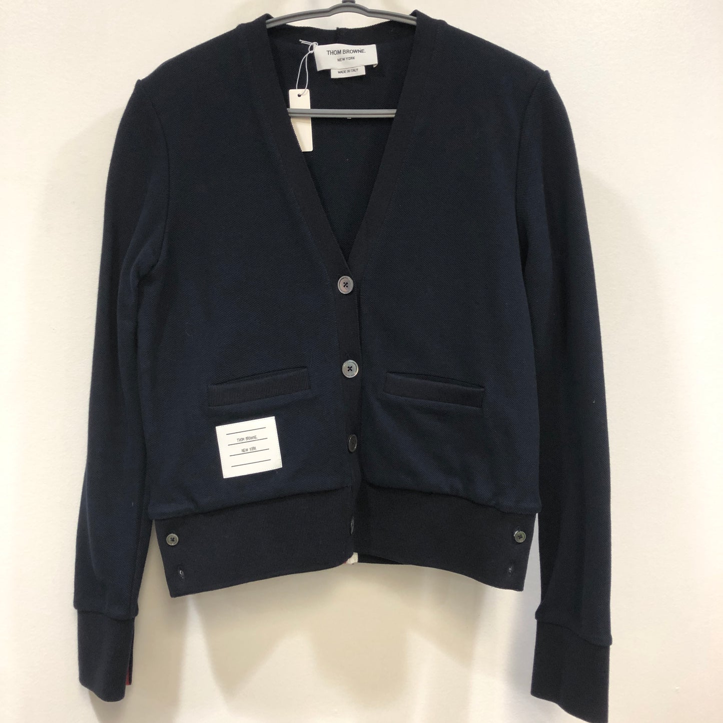 Thom Browne Classic V-Neck Cardigan Size 38 Dark Navy