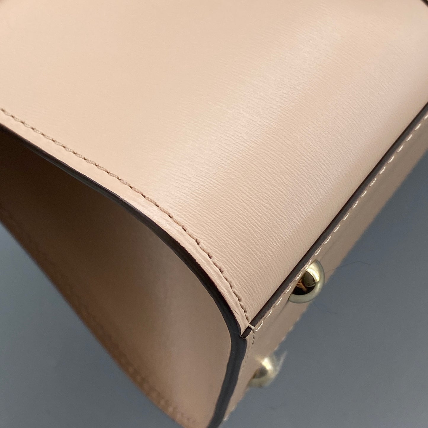 Delvaux Brilliant Nude Smooth Leather Top Handle Bag