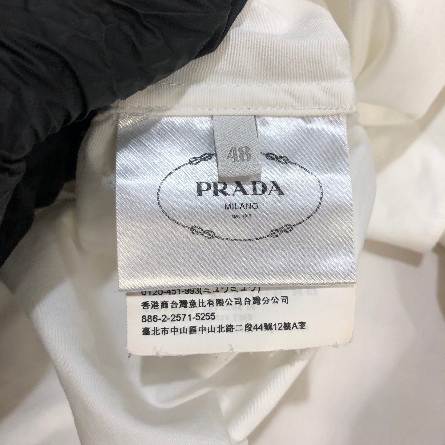 Prada Short-Sleeve Bowling Shirt Size 48 White