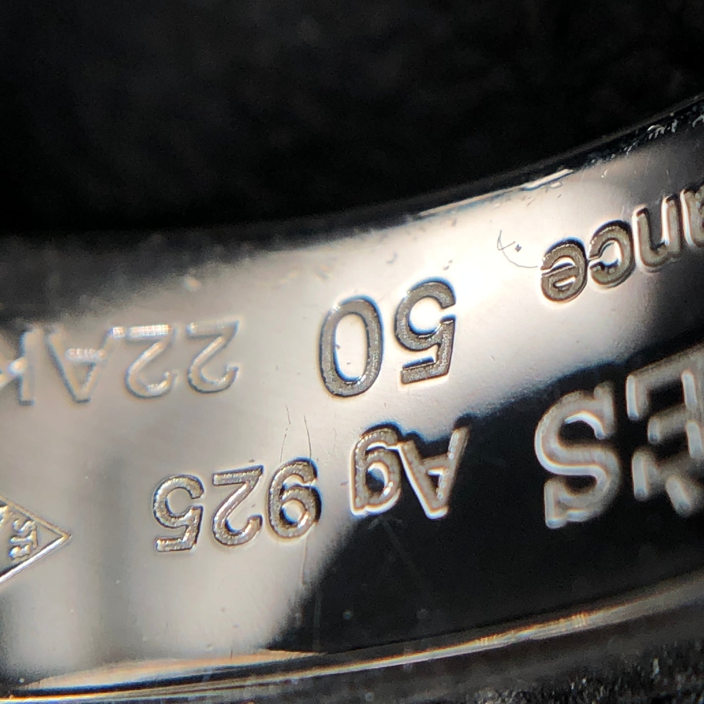 Hermes 925 Silver Mini Chaine d'Ancre Ring Size 50mm