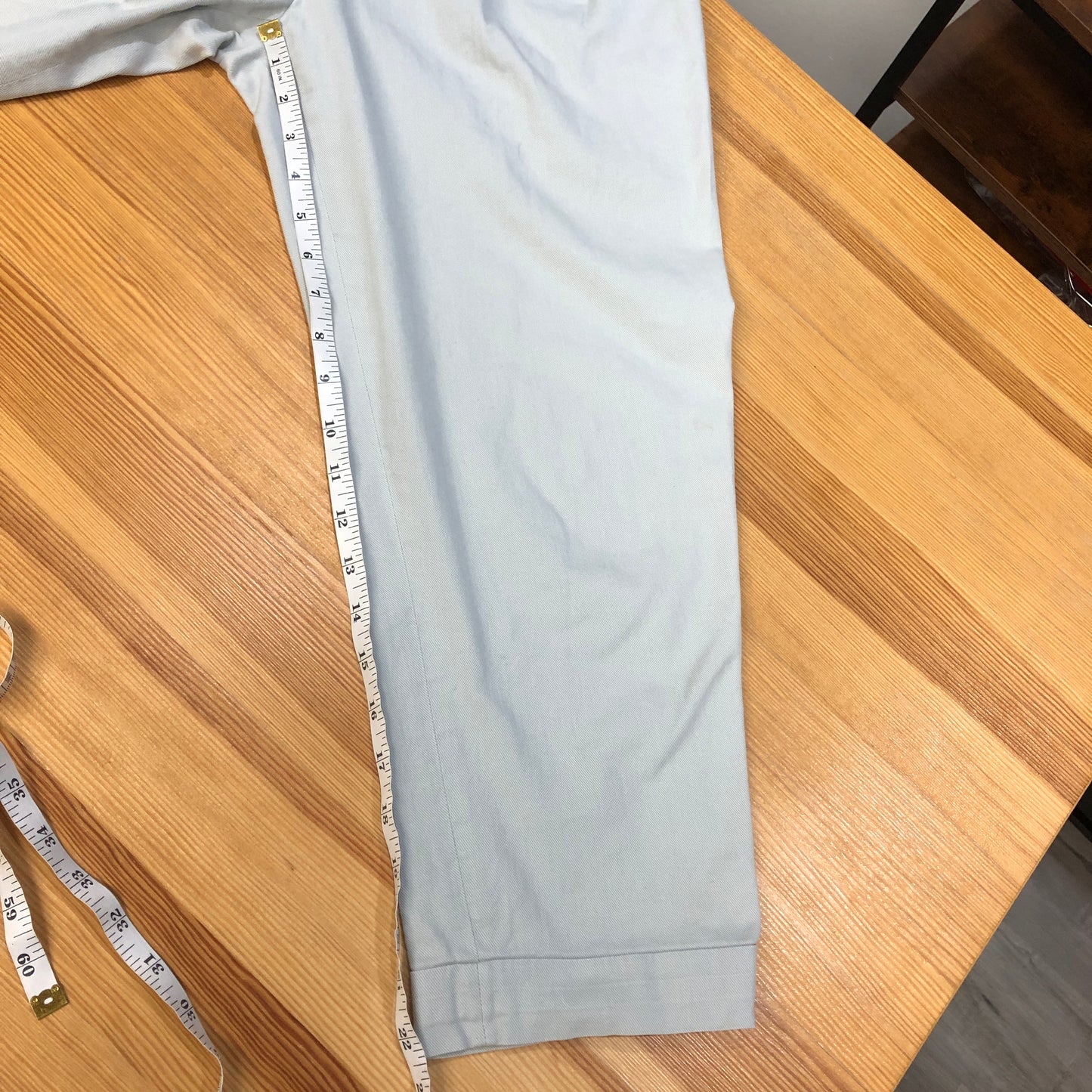 Brunello Cucinelli Light Blue Pleated Cropped Trousers Size 38