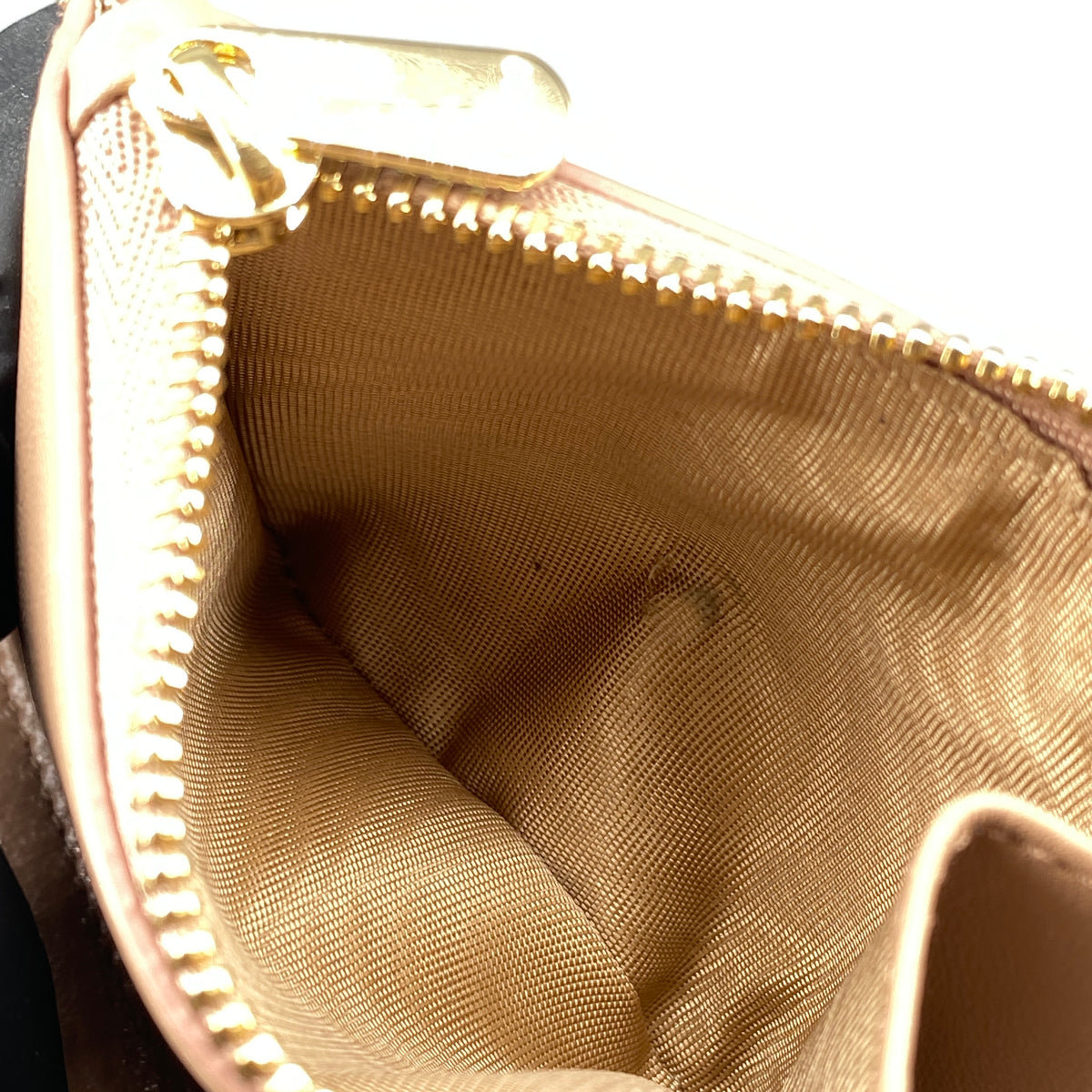 Christian Dior Short Wallet Nude Leather