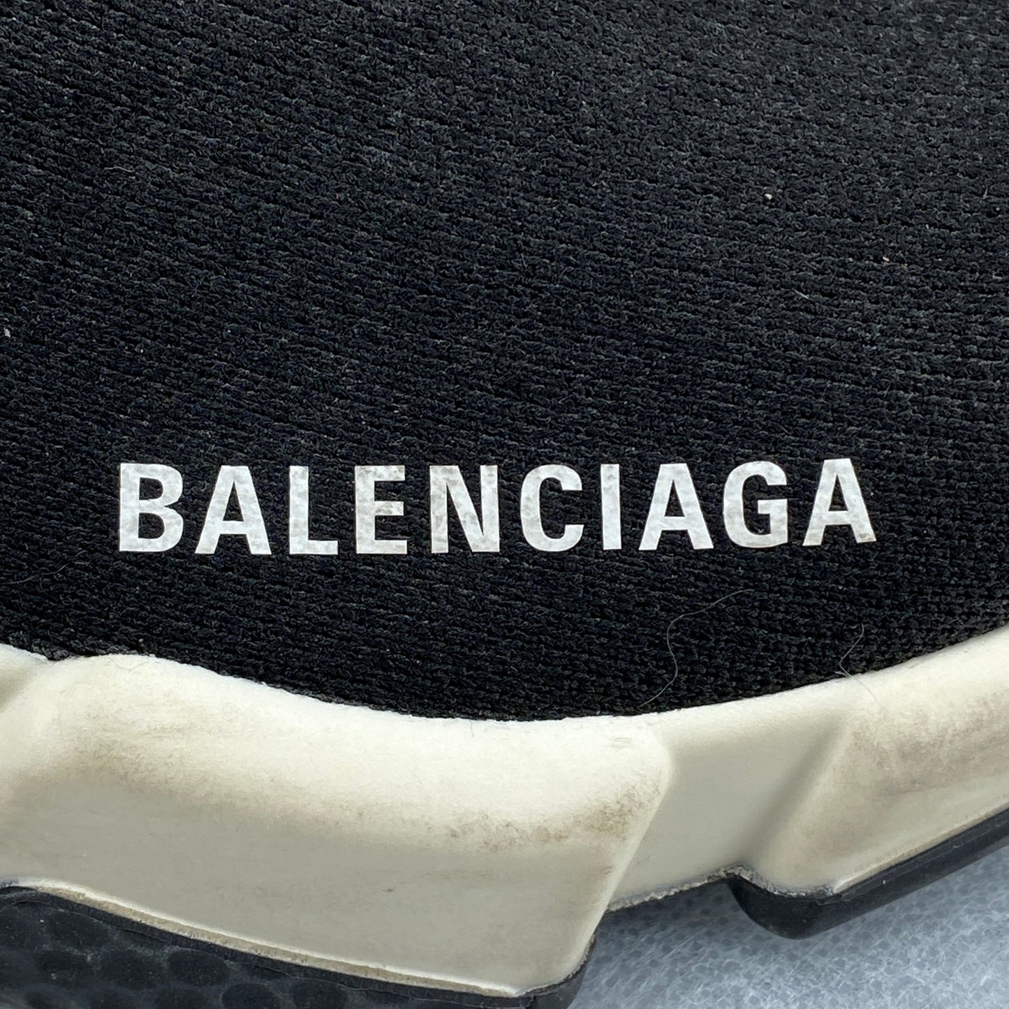 Balenciaga Women's Black Stretch Knit Speed Slip-On Sock Sneakers Size 38
