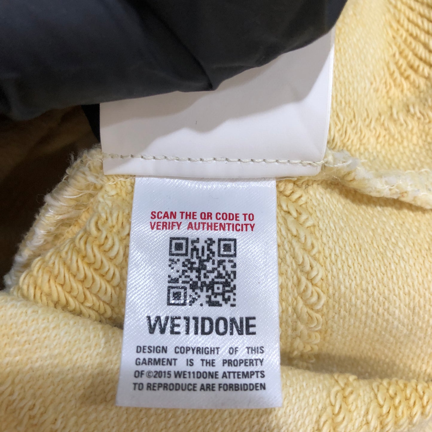We11done Jacquard Hoodie Size L Yellow