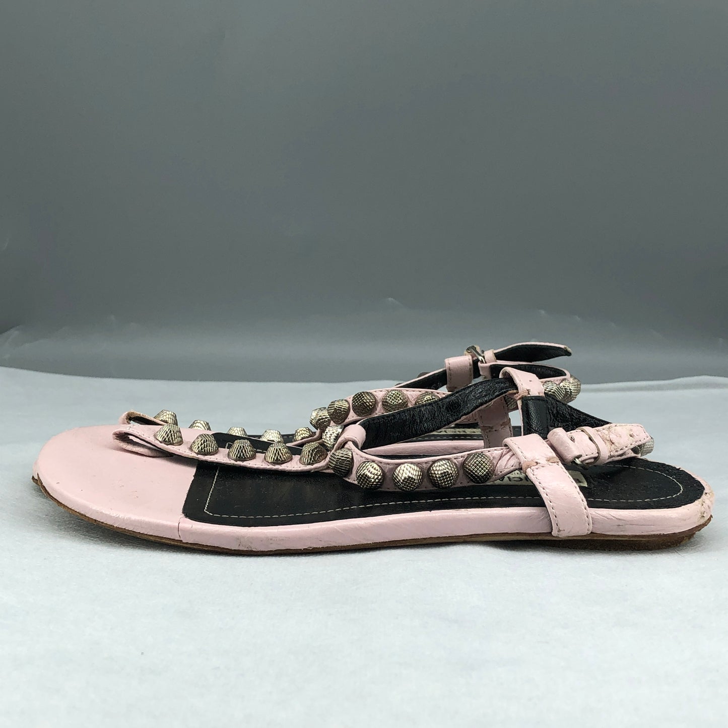 Balenciaga Women's Studded Thong Sandals 35.5 Pink
