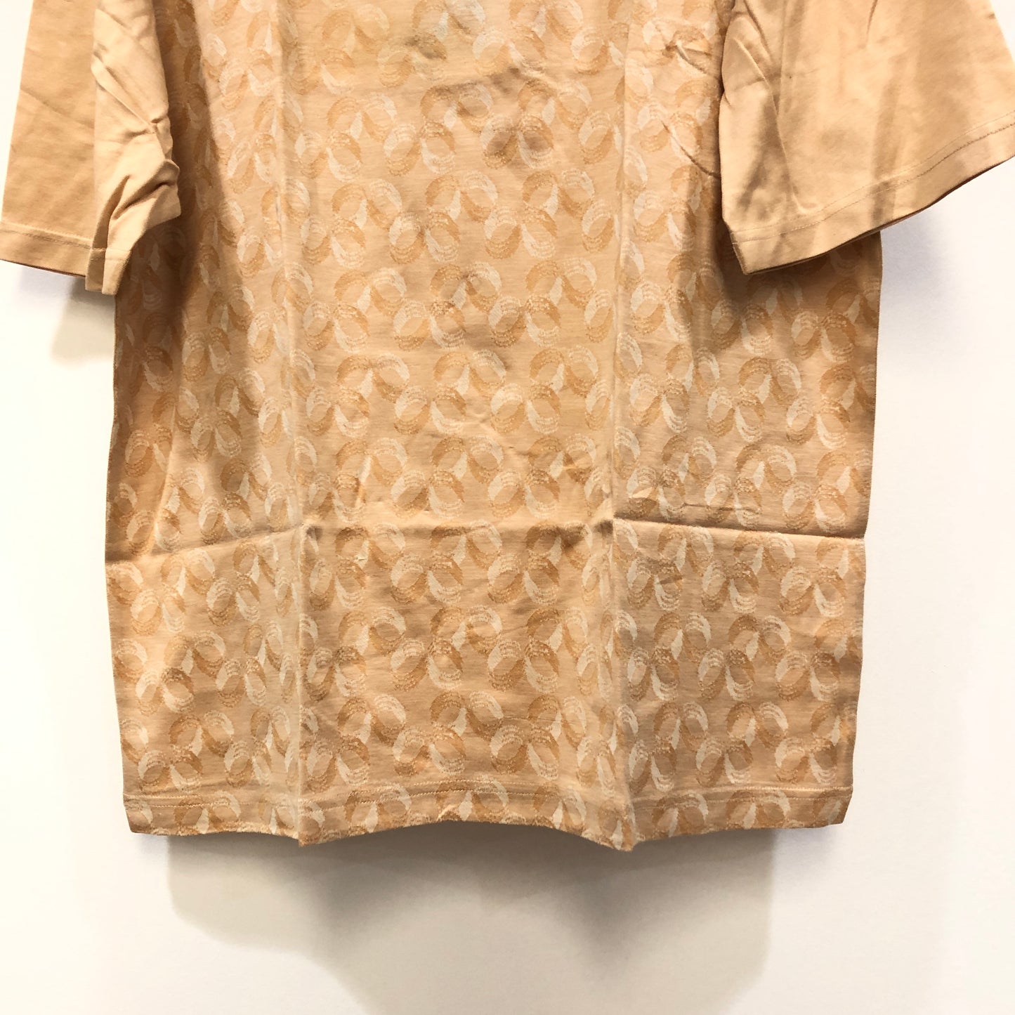 Balenciaga Pale Orange Allover Print Short Sleeve Polo Shirt Size 6