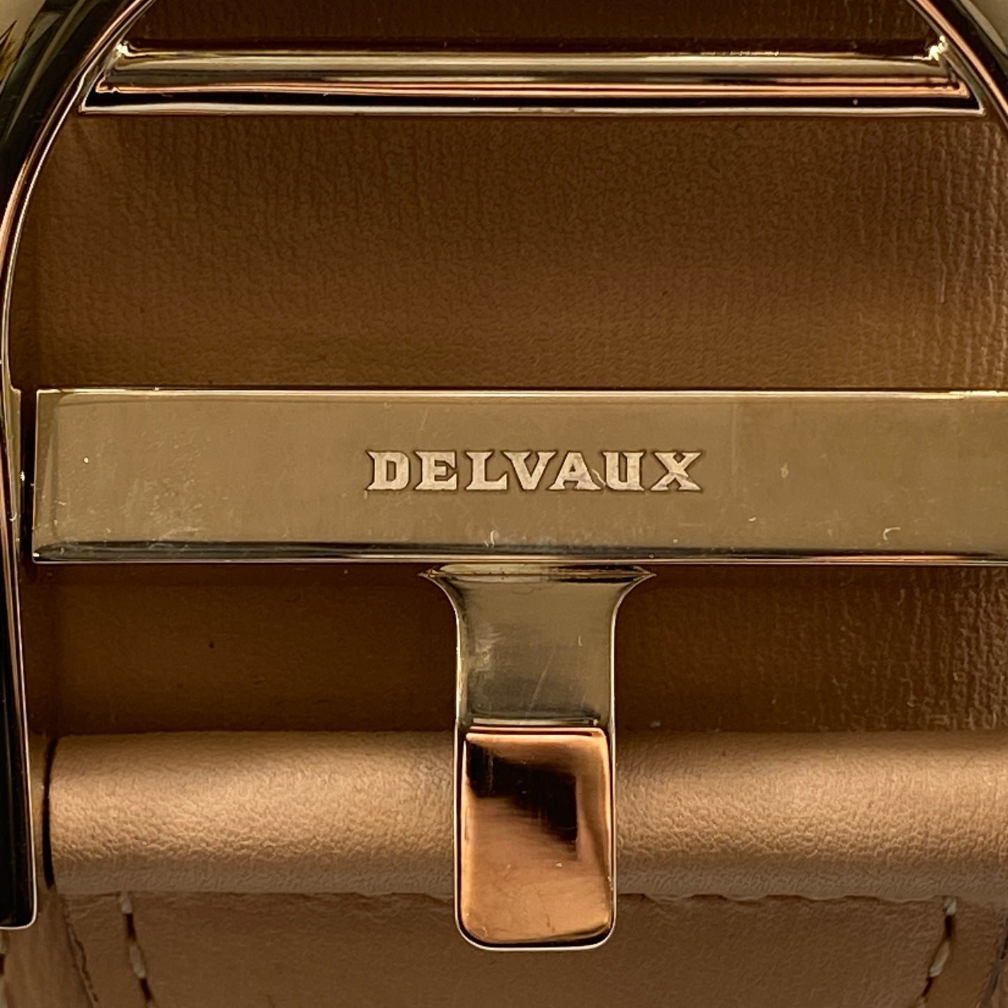 Delvaux Brilliant Nude Smooth Leather Top Handle Bag