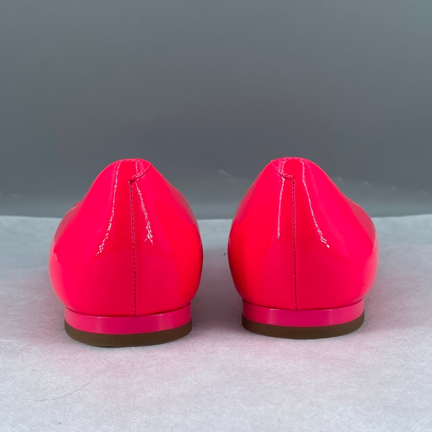 Roger Vivier Women Hot Pink Patent Square Buckle Flat Pumps Size 35.5