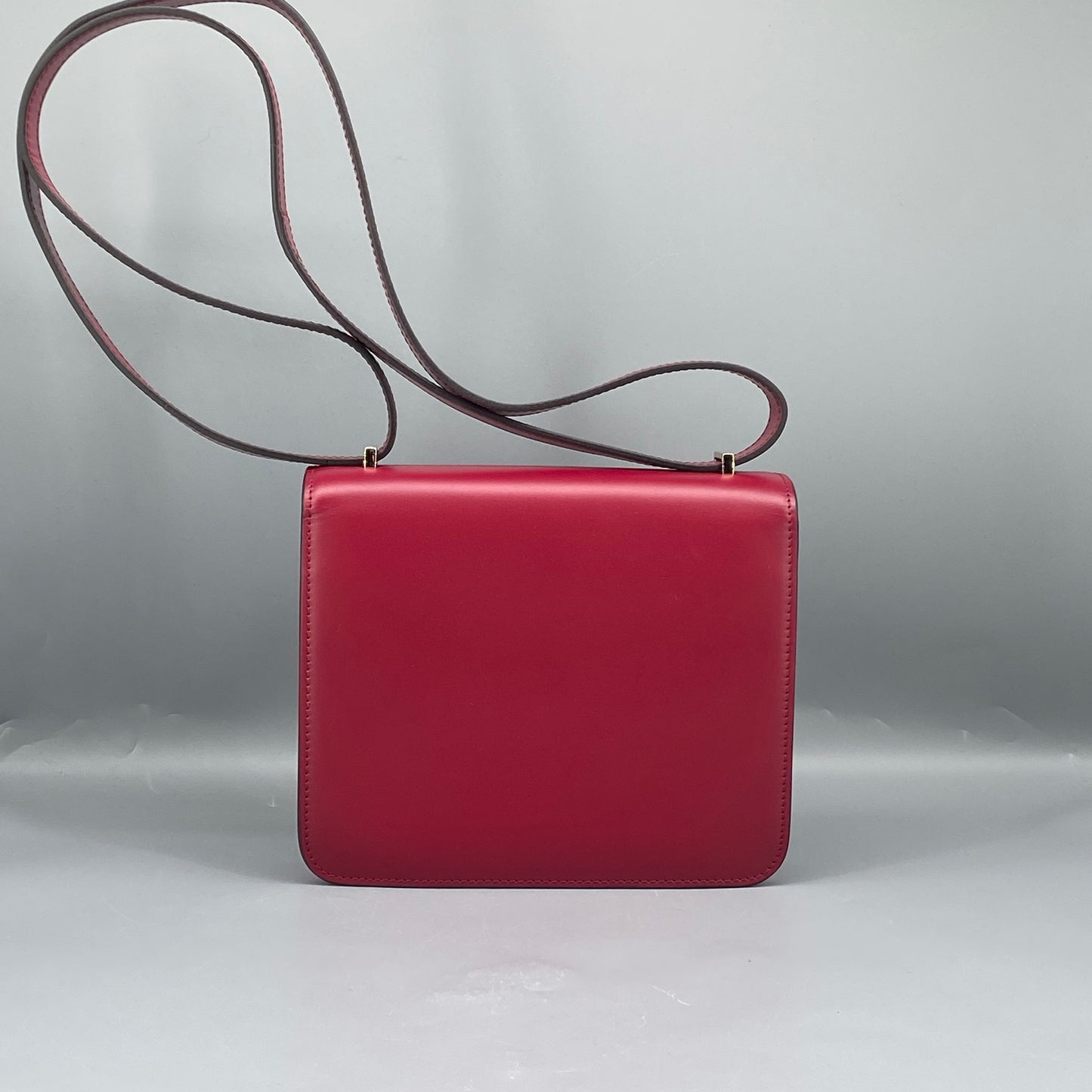 Cartier Red Smooth Leather Flap Crossbody Bag