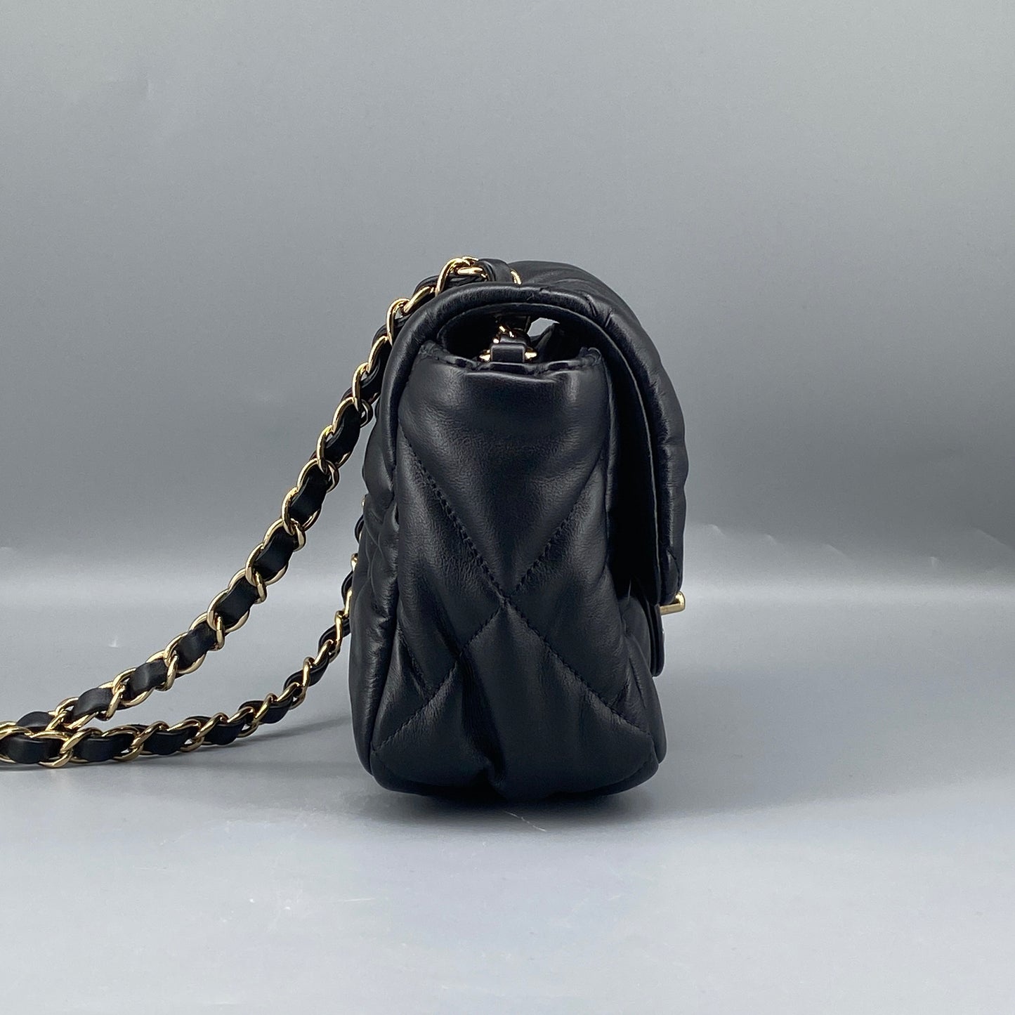 Chanel Black Quilted Bubbly Flap Crossbody Bag