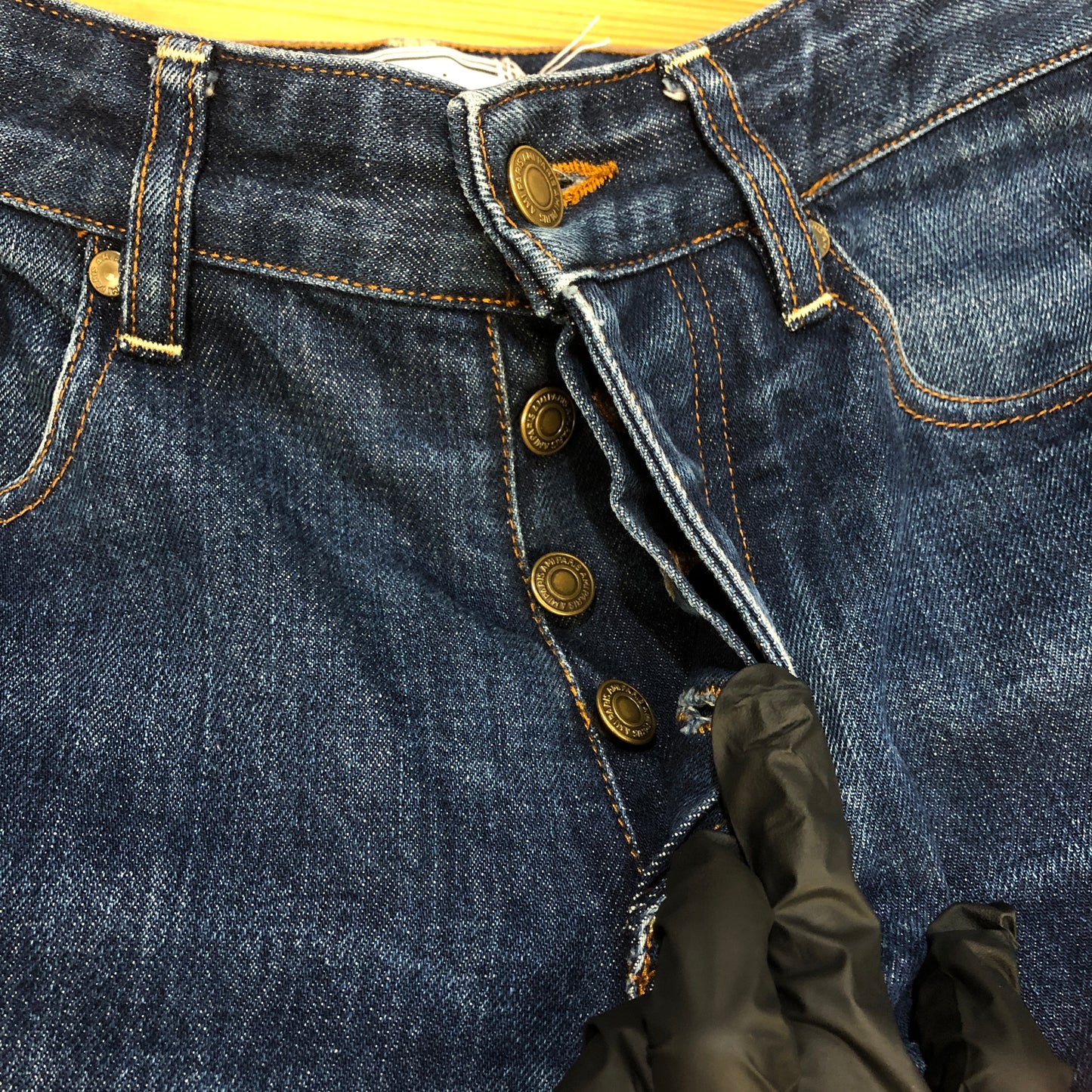 Ami Paris Blue Straight-Leg Denim Jeans Size 29