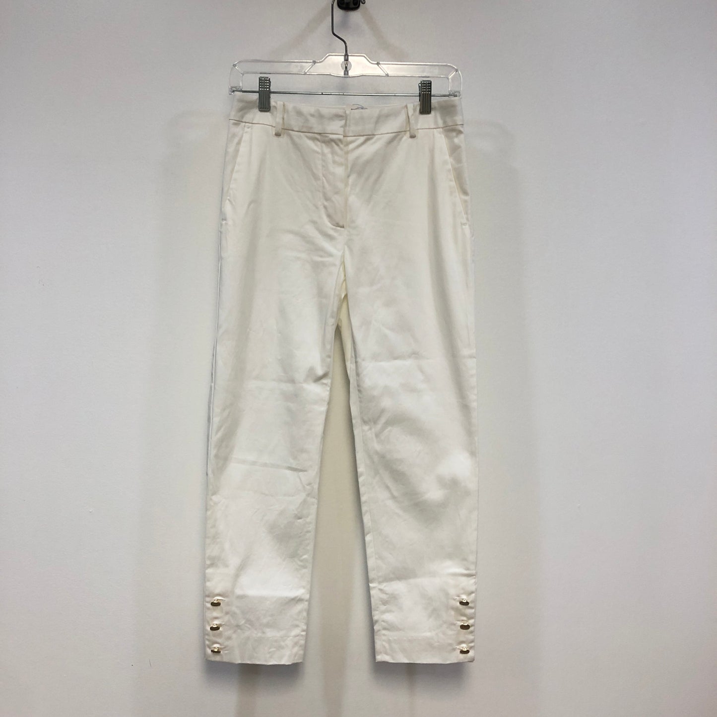 Max Mara White Cropped Trousers Size US 4