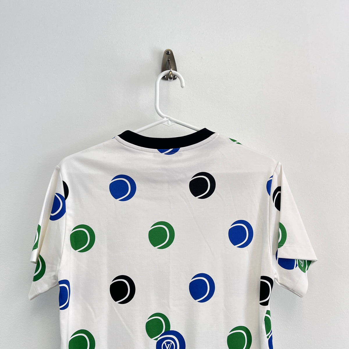 Louis Vuitton White Polka Dot Short Sleeve T-Shirt Size M