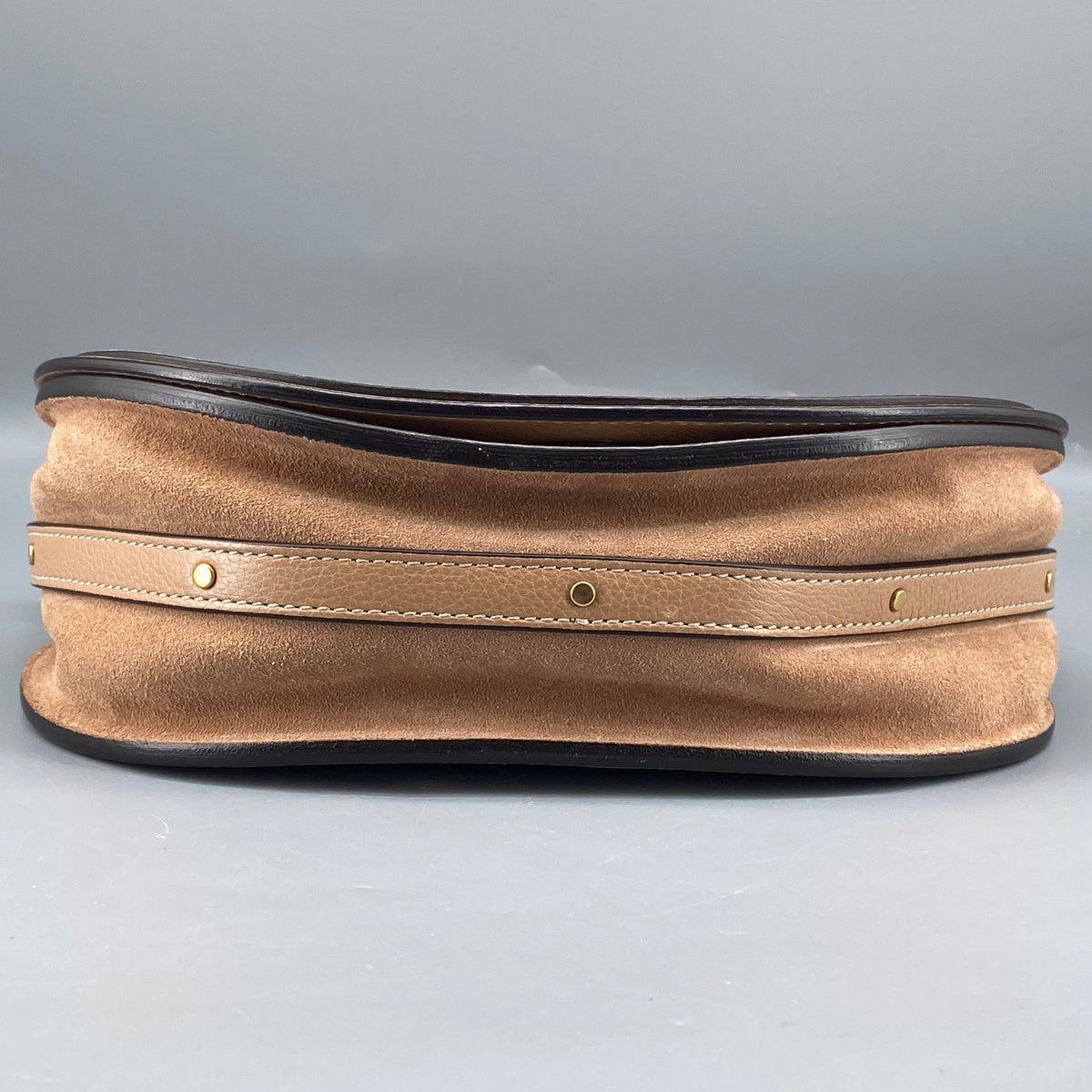 Chloe Nile Ring Crossbody Bag Nude Leather