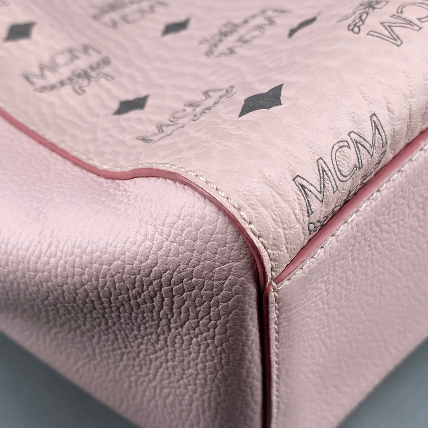 MCM Blush Pink Visetos Medium Tote Bag