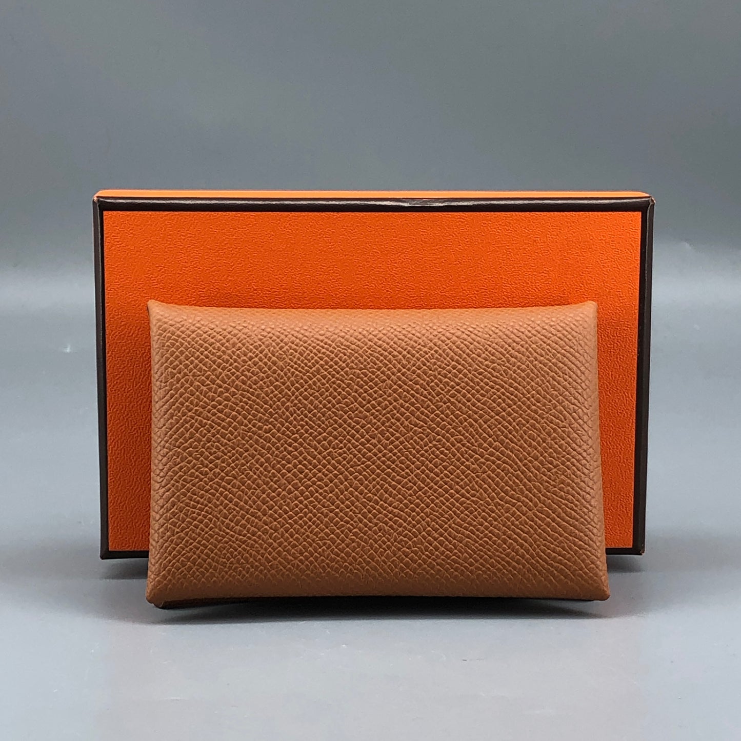 Hermes 2023 Caramel Calvi Card Holder
