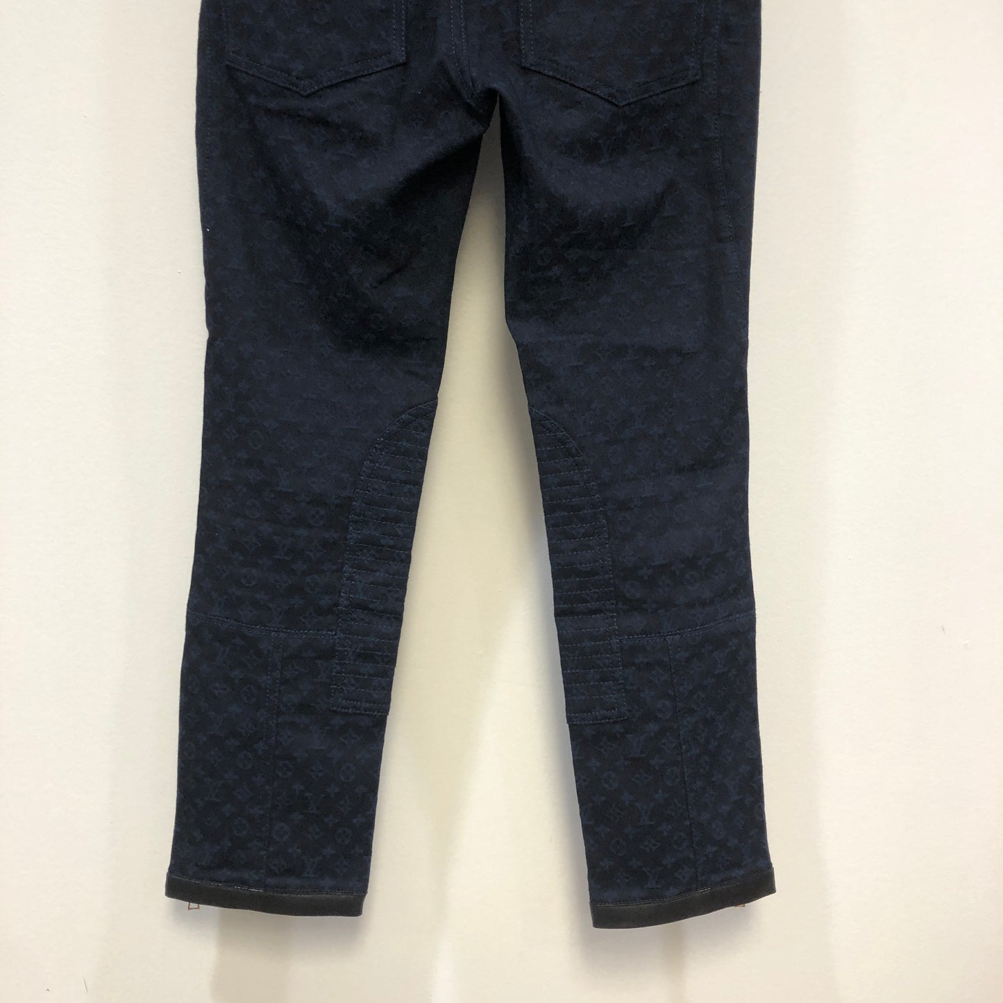 Louis Vuitton Monogram Navy Slim Fit Pants Size 36