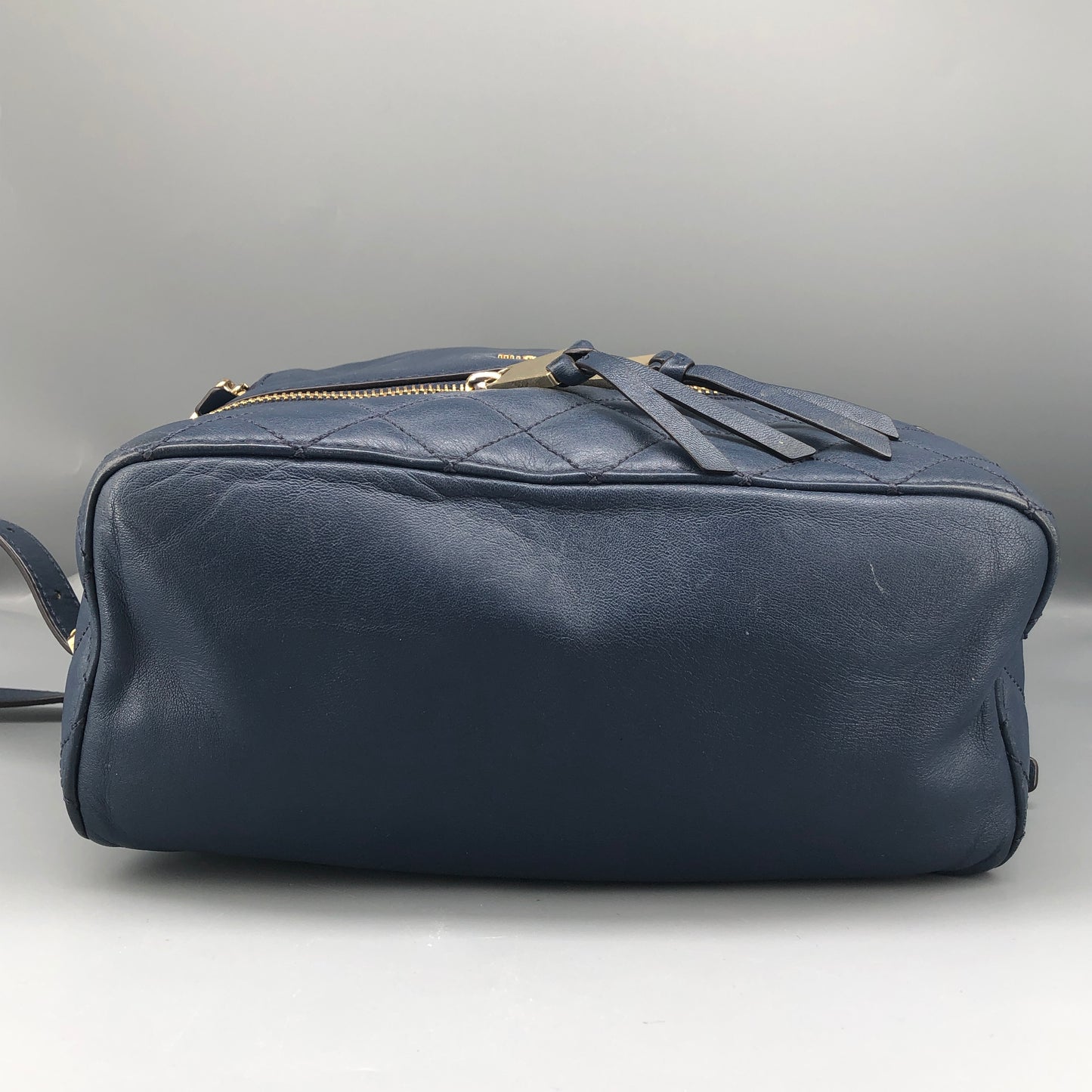 Michael Kors Quilted Leather Backpack Navy