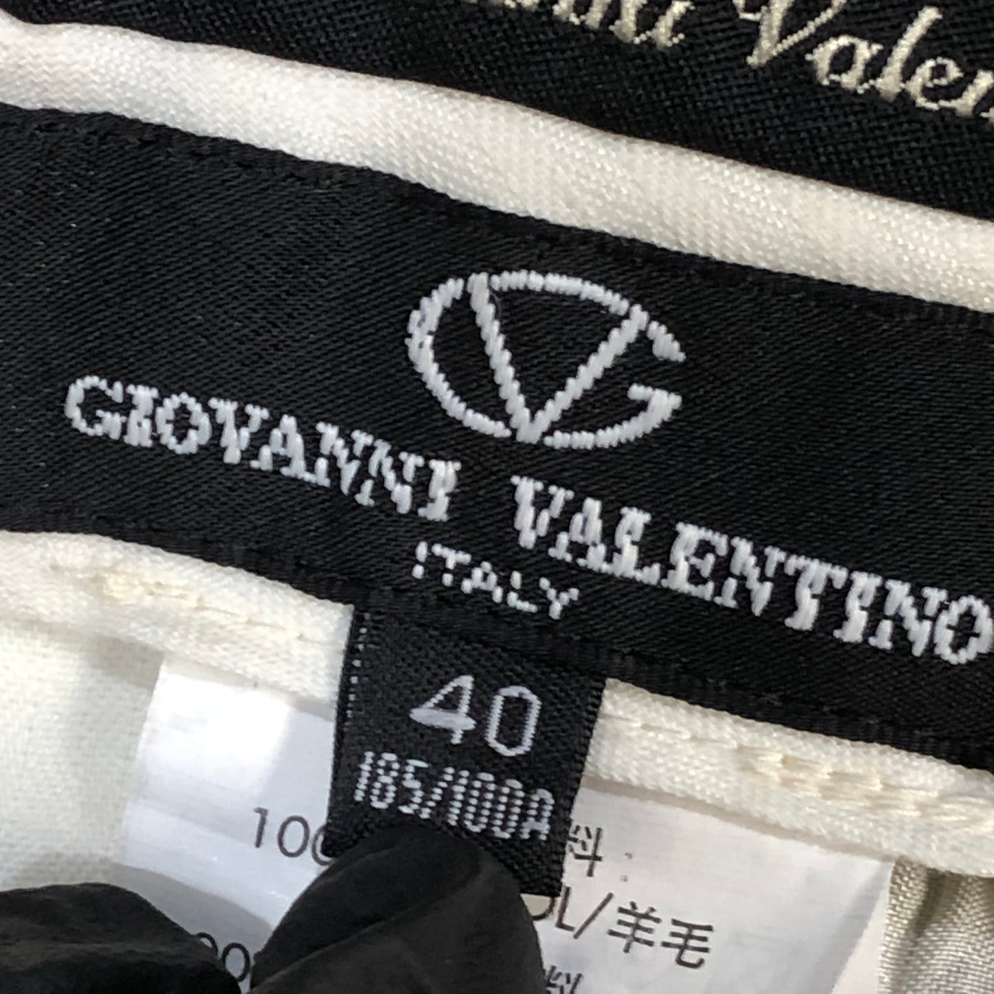 Giovanni Valentino Light Grey Wool Straight Leg Dress Trousers Size 40
