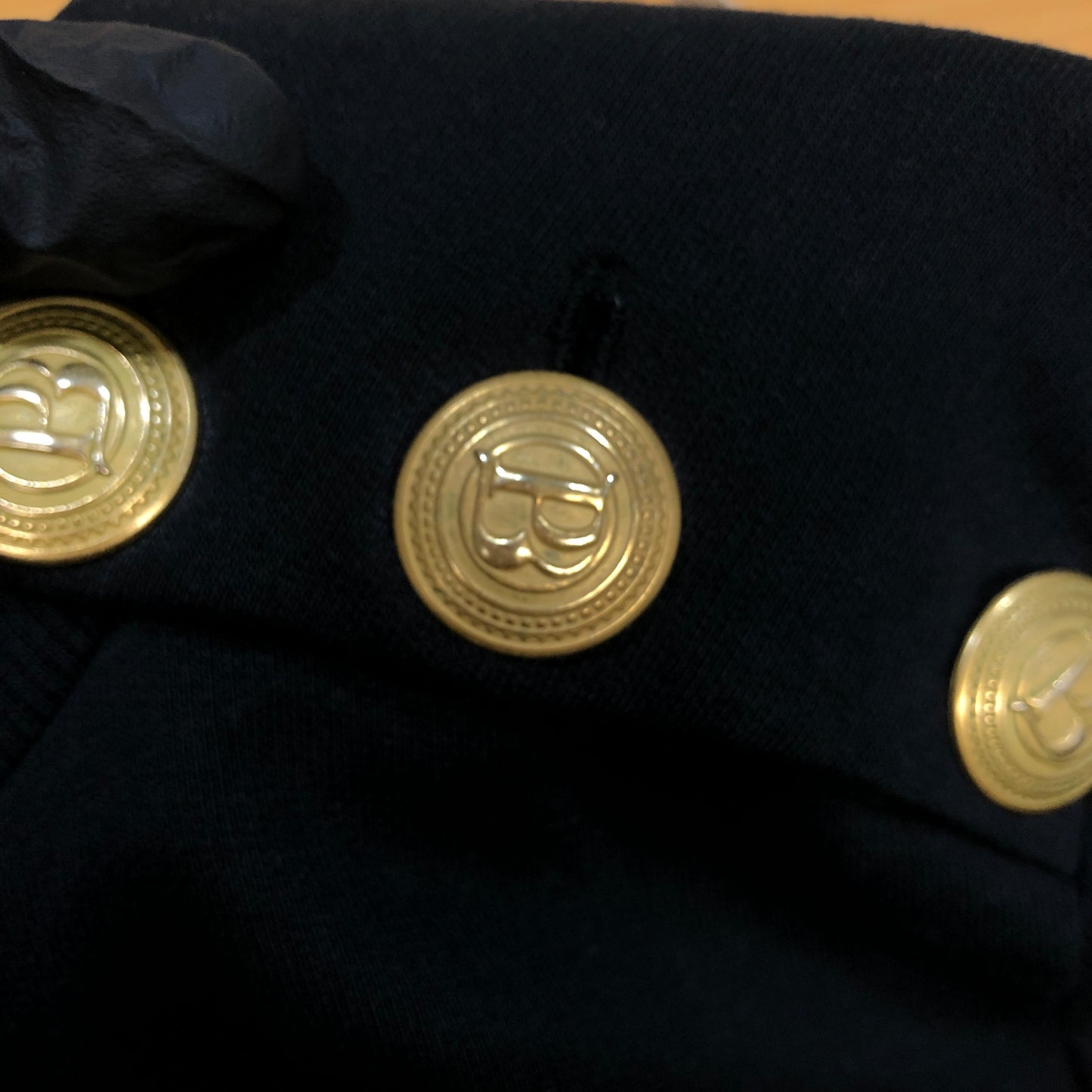 Pierre Balmain Logo Sweatshirt Size 40 Black/Gold