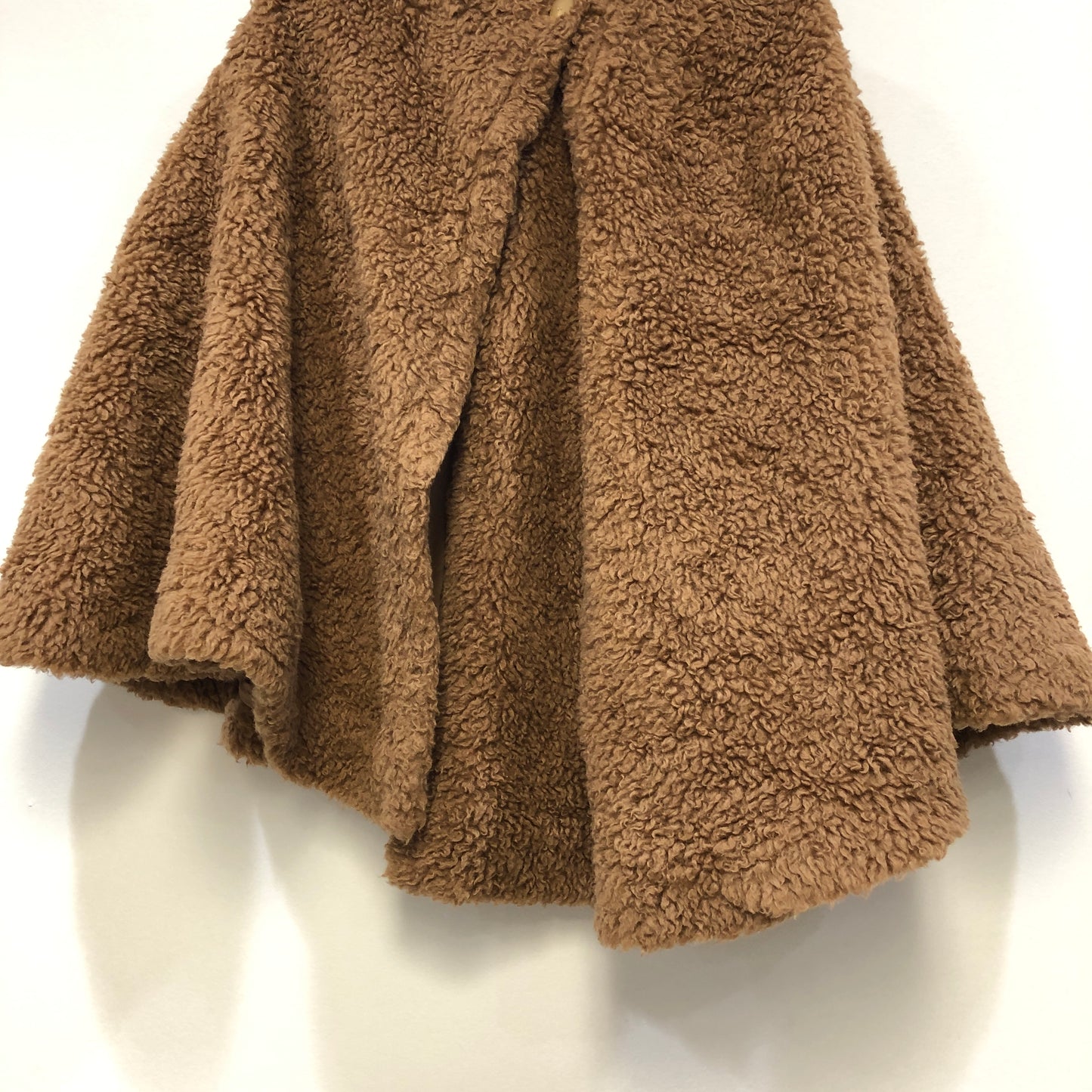Max Mara Brown Teddy Wool Cape