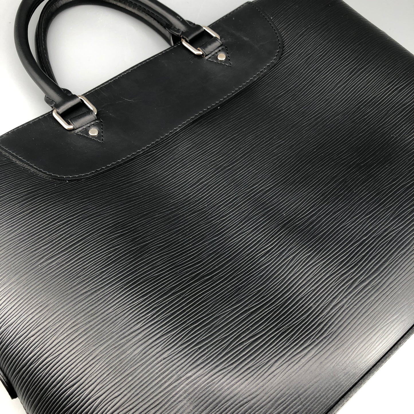 Louis Vuitton Epi Leather Business Briefcase Handbag Black
