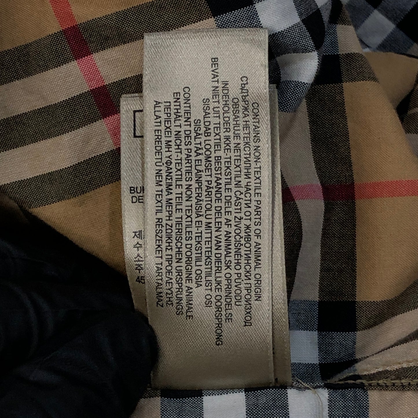Burberry Beige Checkered Button-Down Shirt Size L