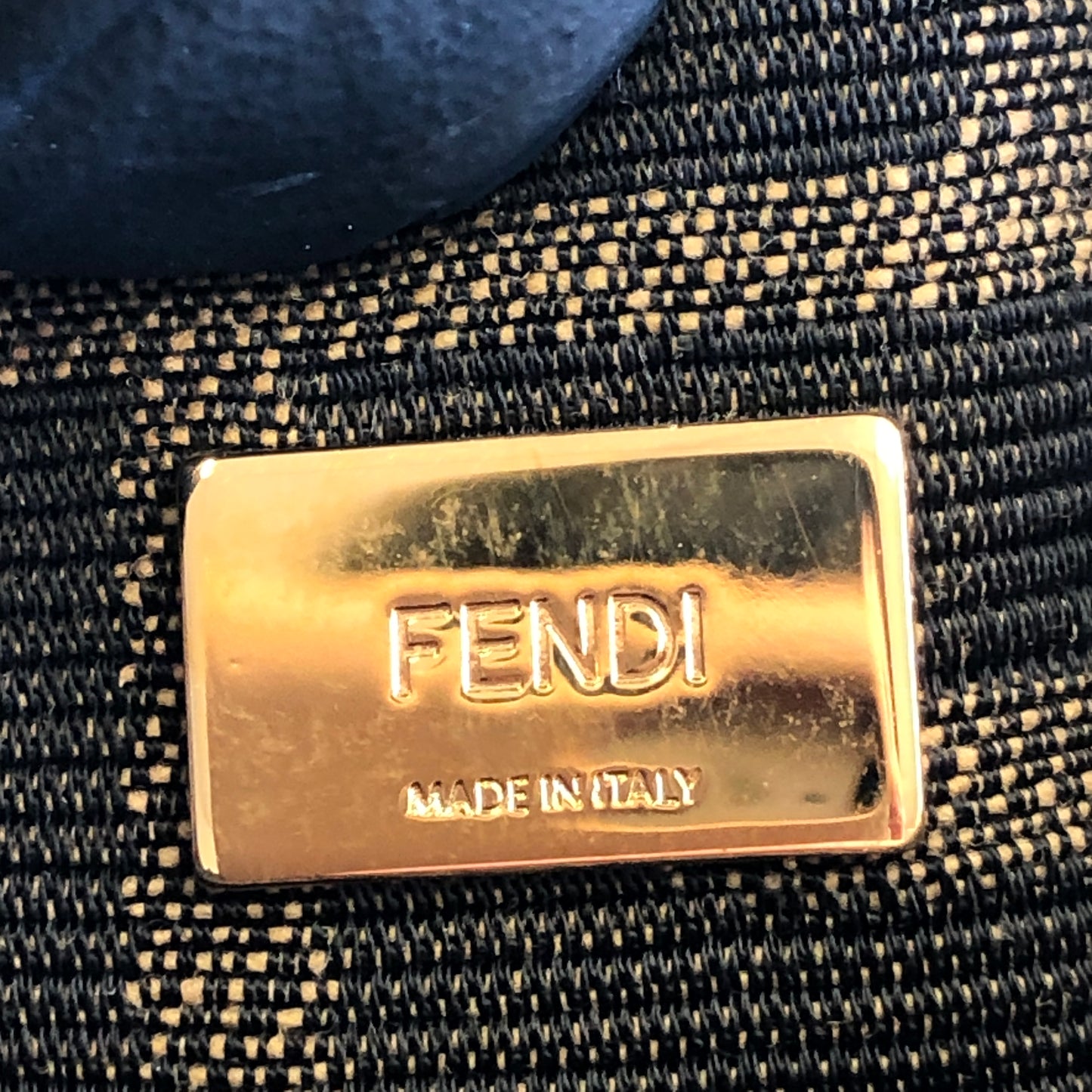 Fendi FF Zucca Baguette Mini Chain Bag Tobacco