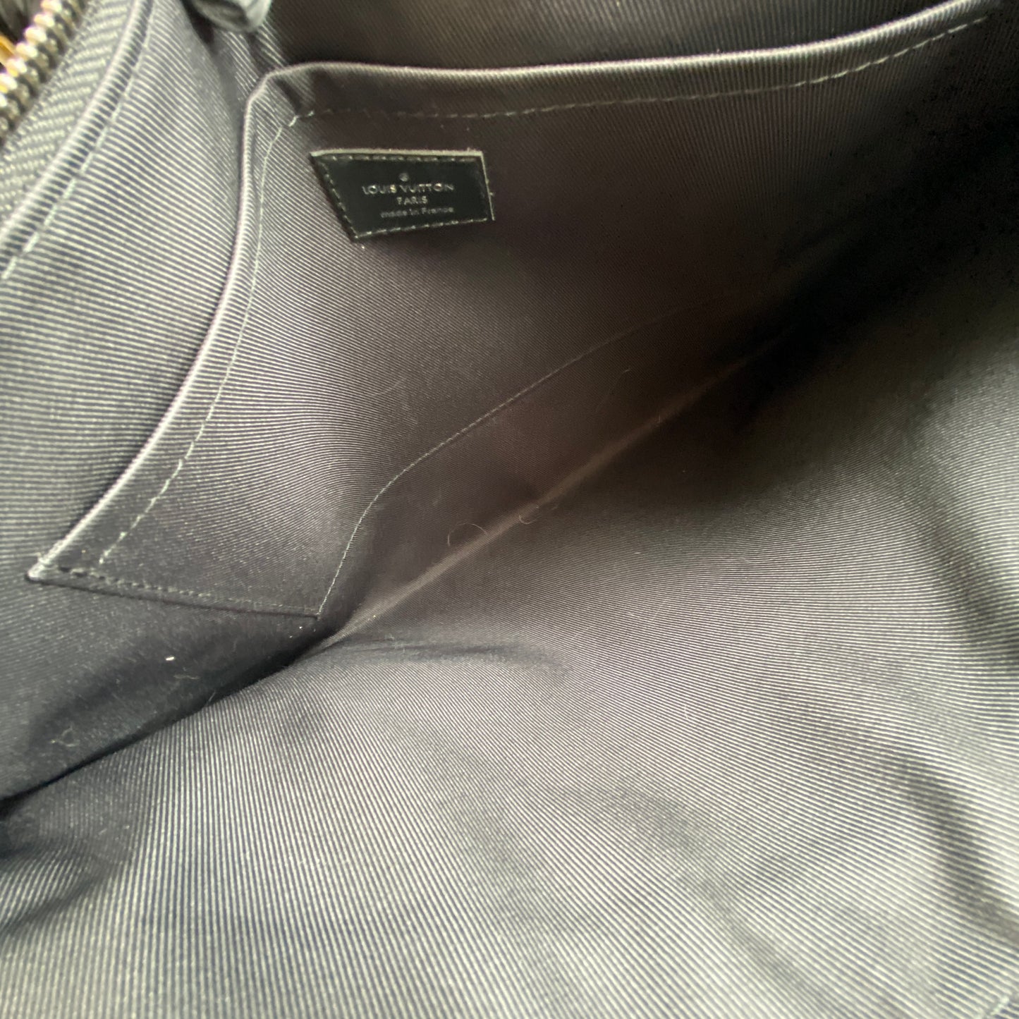 Louis Vuitton Black Monogram Eclipse Canvas Zip Pouch Clutch Bag