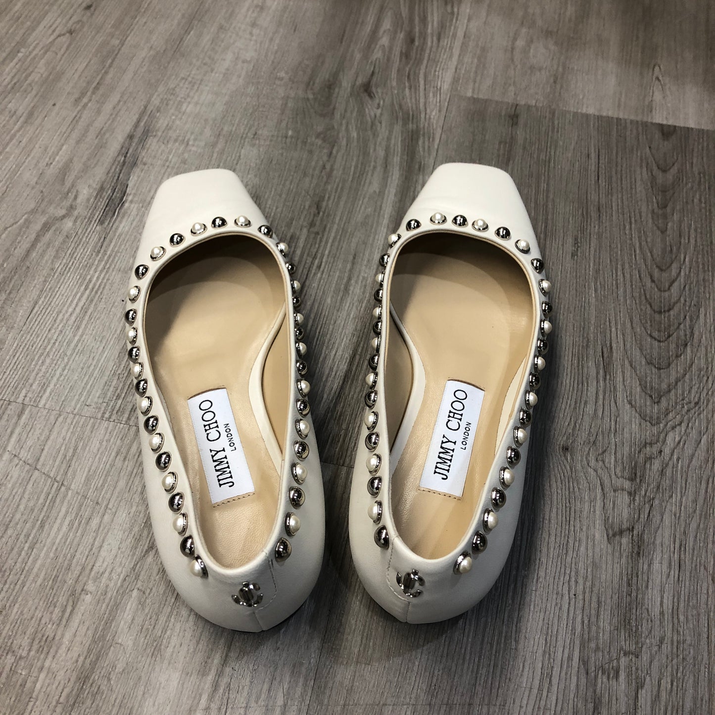 Jimmy Choo Women's Ballet Flats Size 35 White